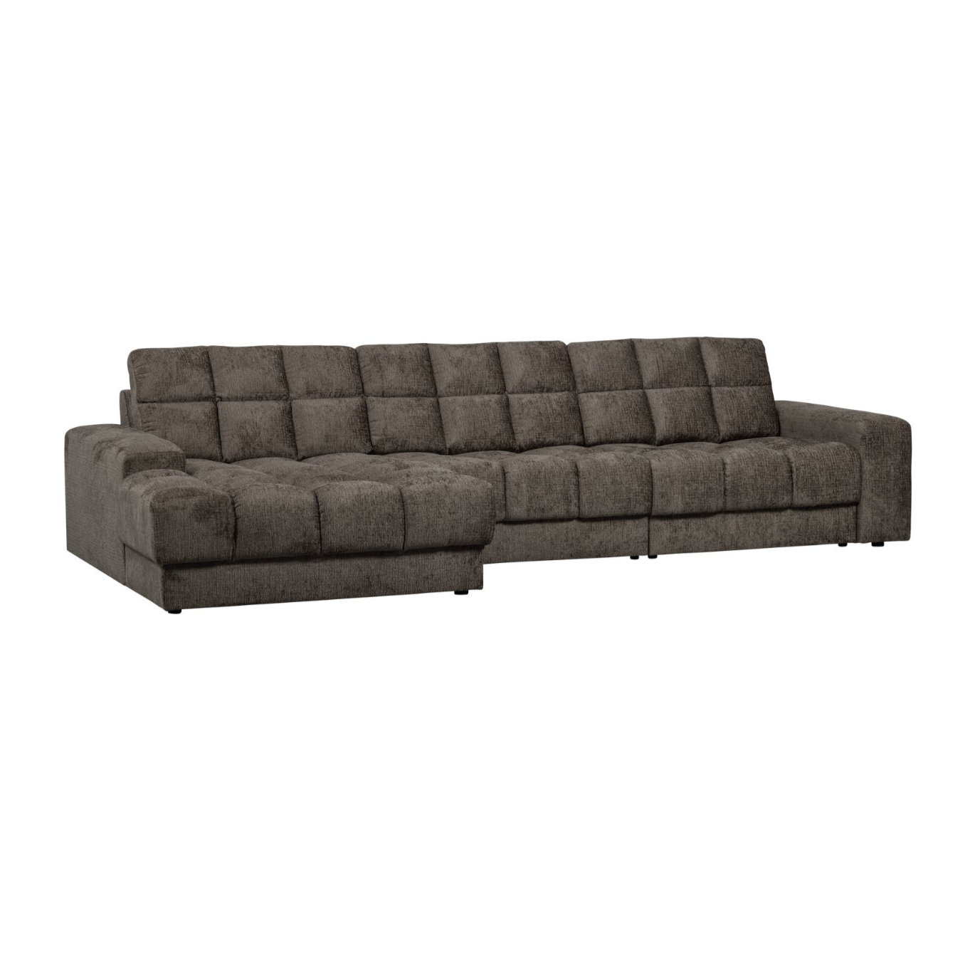 Left-sided Corner Sofa SECOND DATE - MOUNTAIN velvet