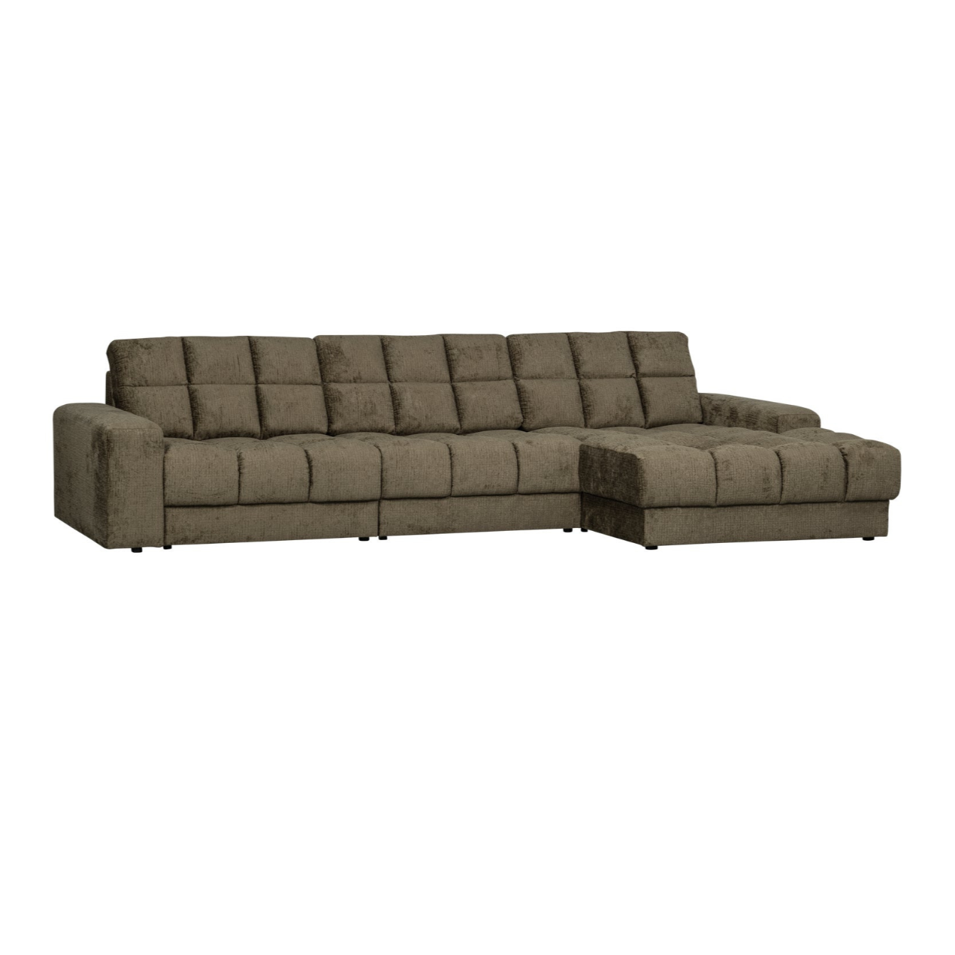 Right-sided Corner Sofa SECOND DATE - BONSAI velvet