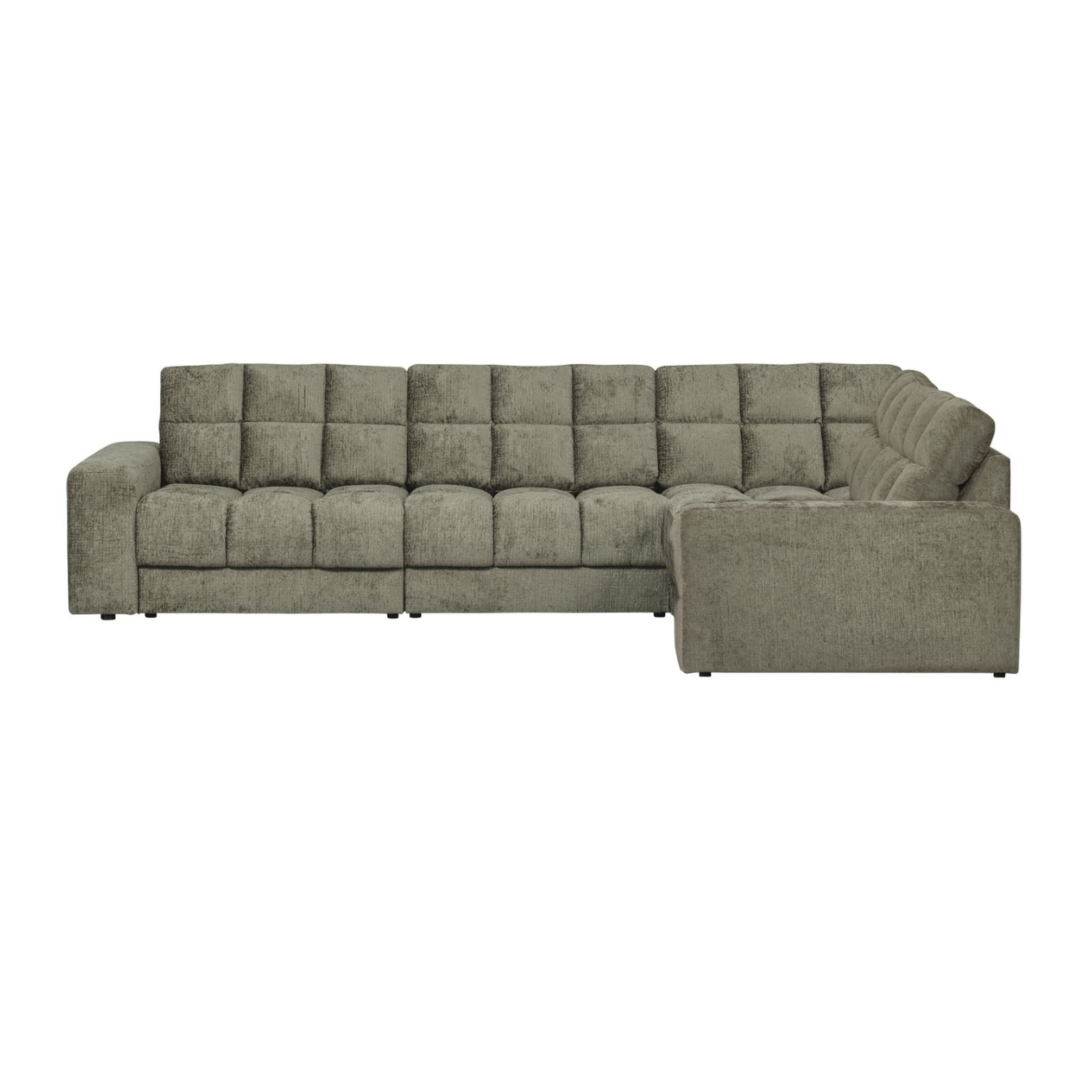 Sofa narożna prawostronna SECOND DATE - FROST aksamit
