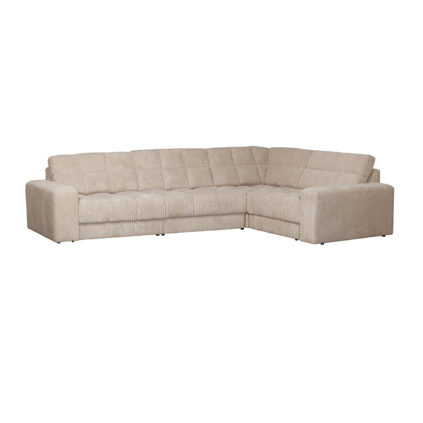Sofa narożna prawostronna SECOND DATE beżowy sztruks