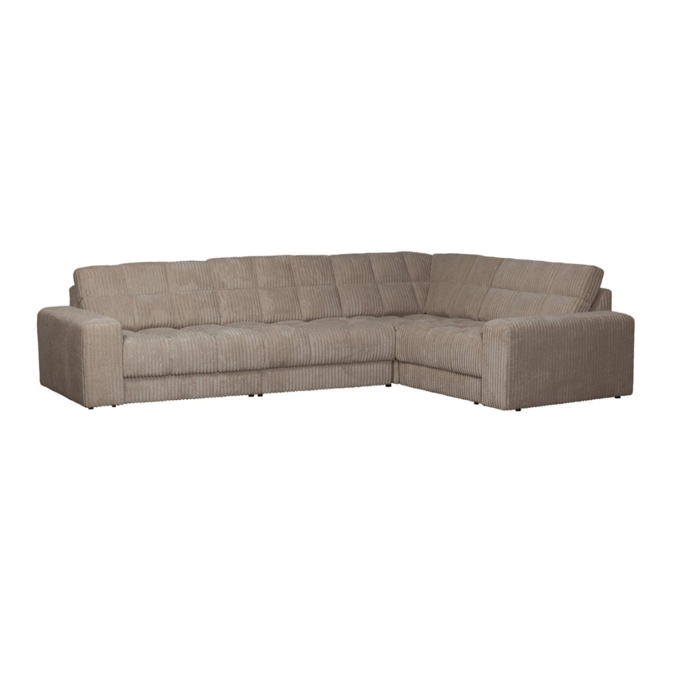 Sofa narożna prawostronna SECOND DATE brązowy sztruks