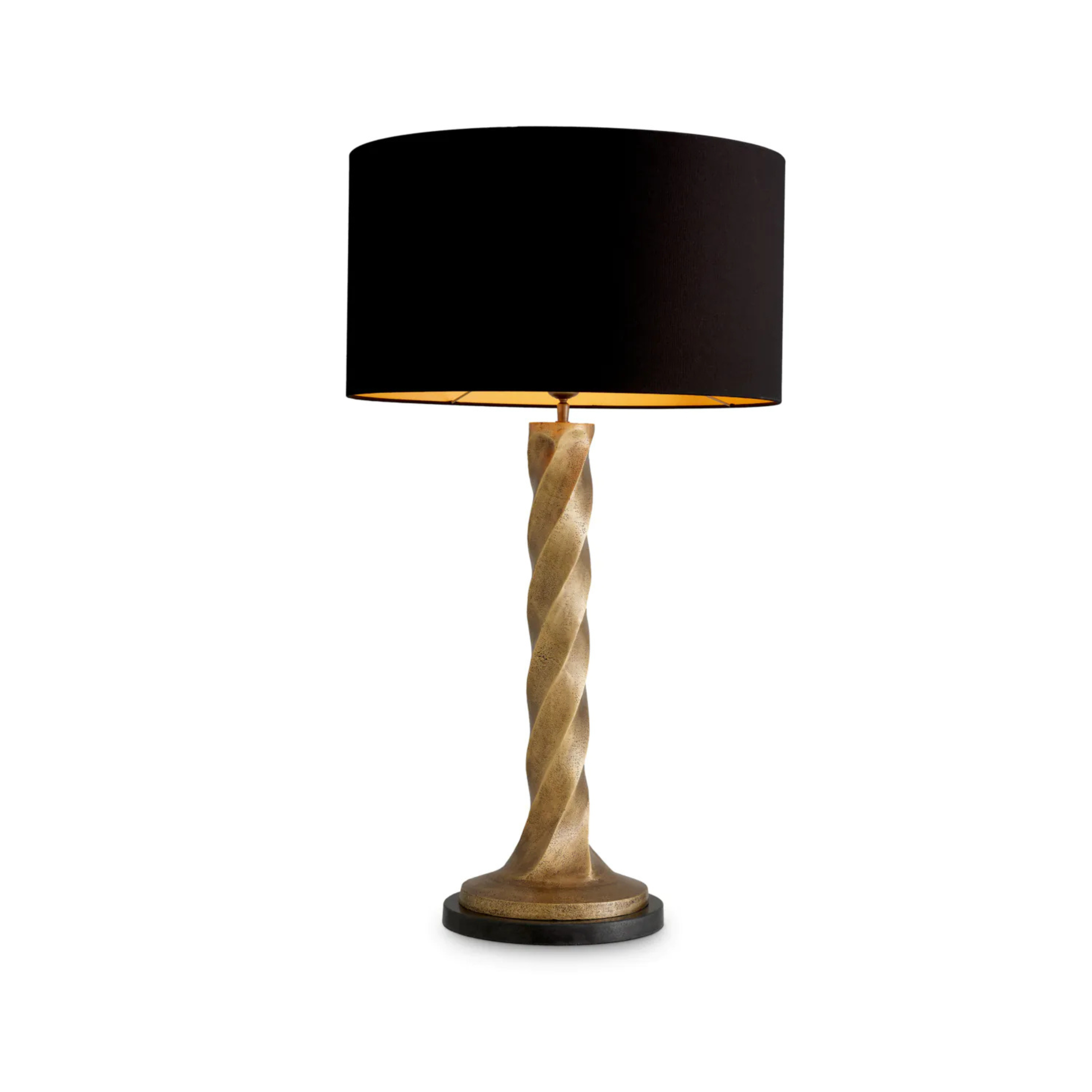 Lampa stołowa COSTANZA antyczny złoty z granitową podstawą
