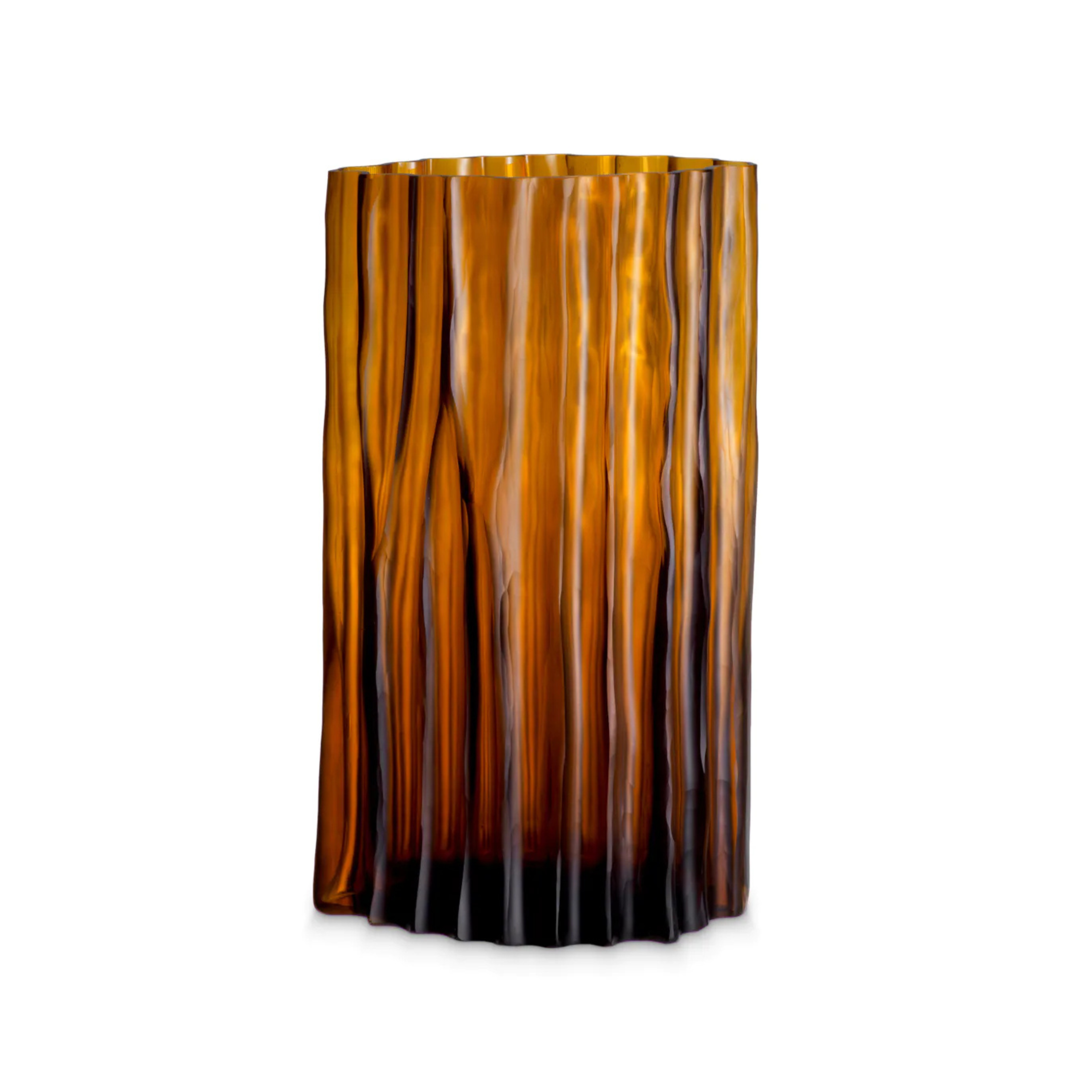 Vase VIVENTE bernsteinfarbenes Glas