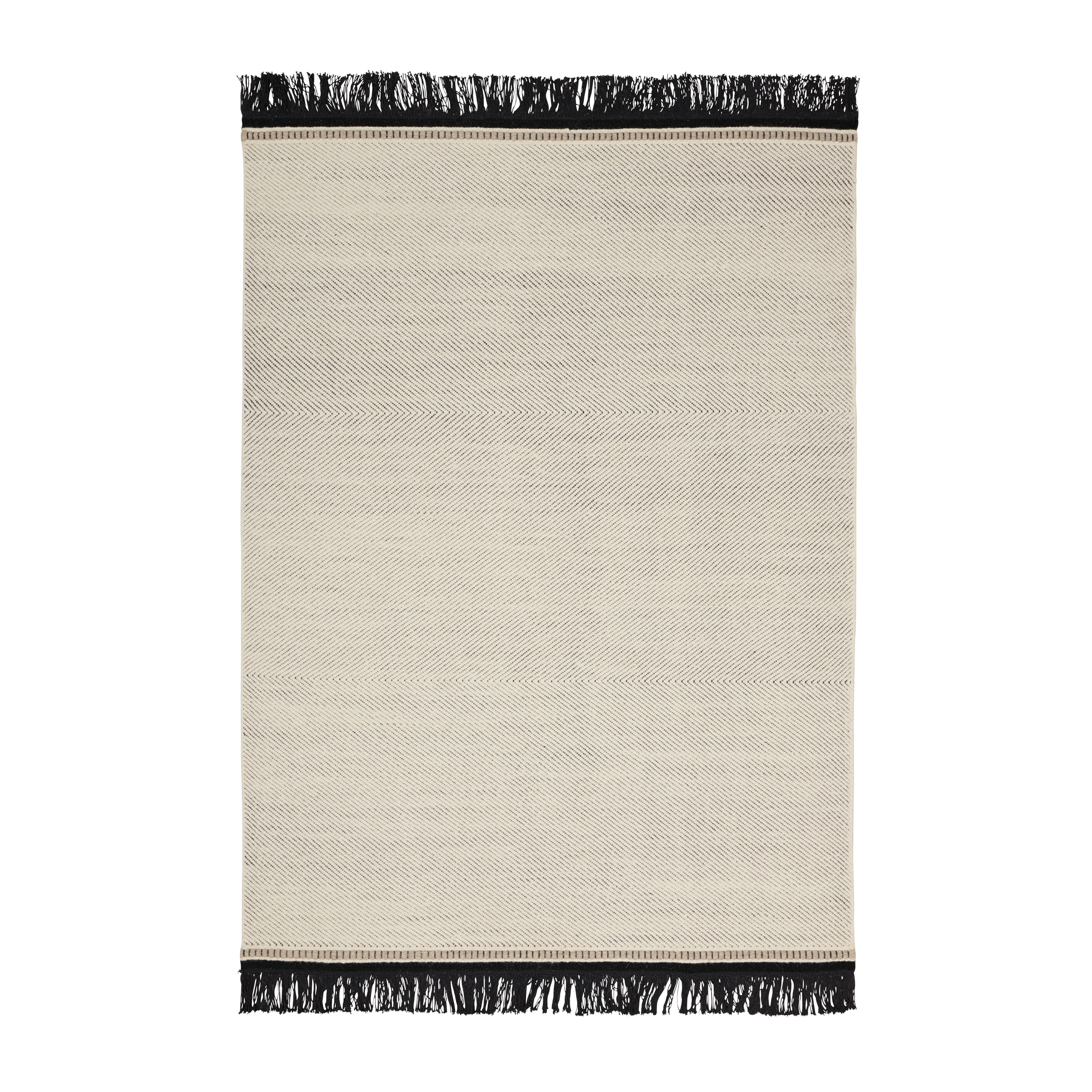 FENJA rug white with black