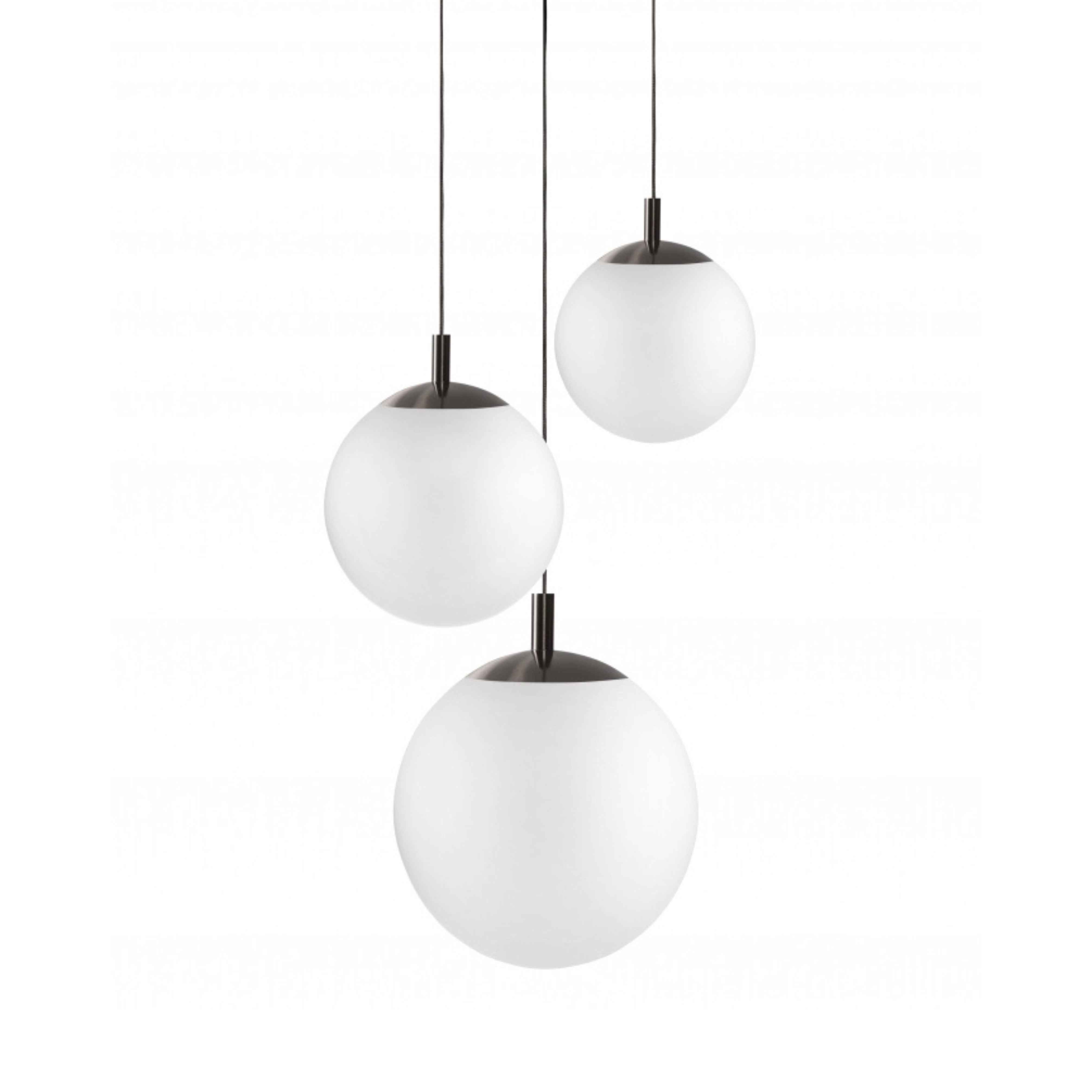 Deckenlampe ALUR 2 milchiges Glas mit titanfarbener Oberfläche