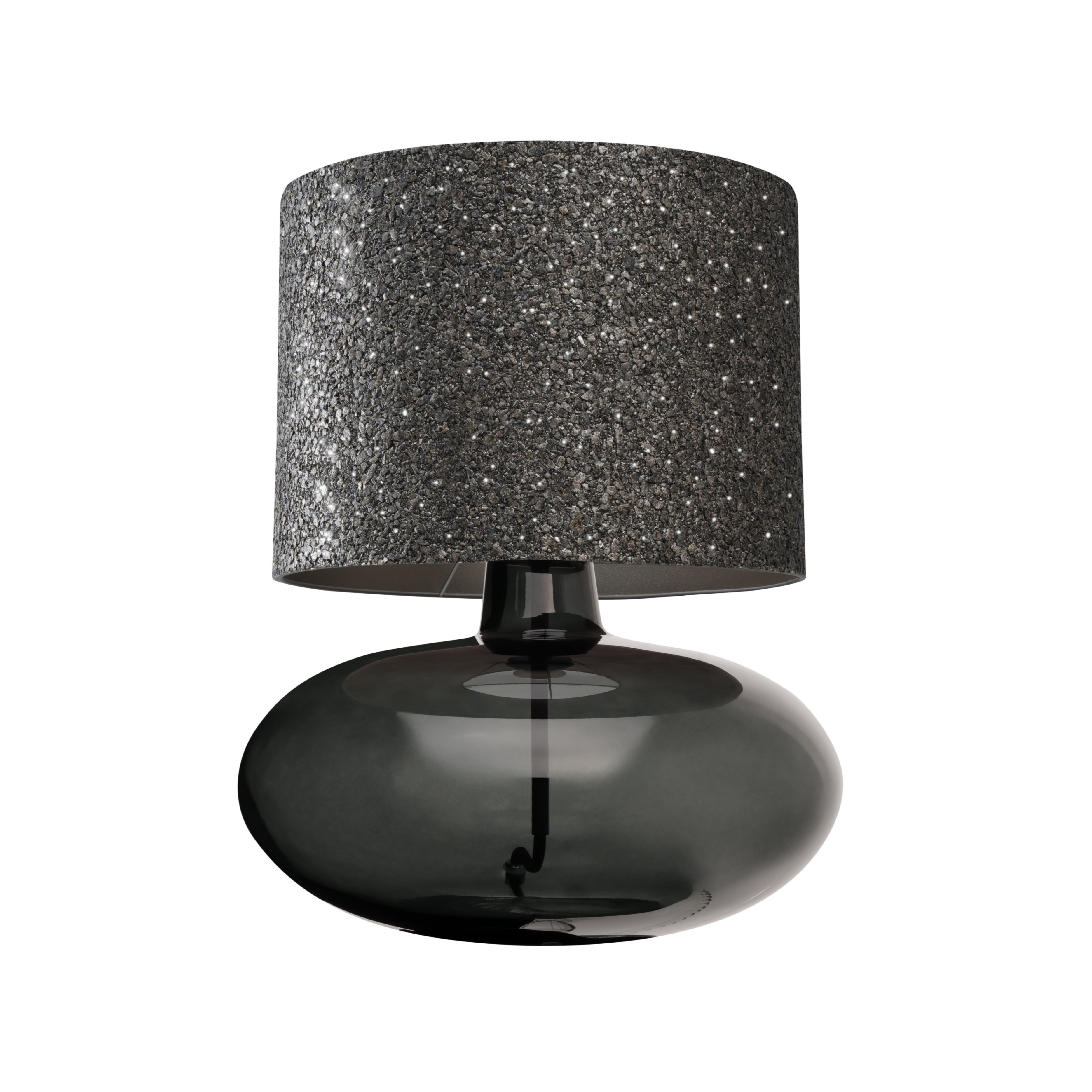 Tischlampe SAWA STONE schwarzes Glas