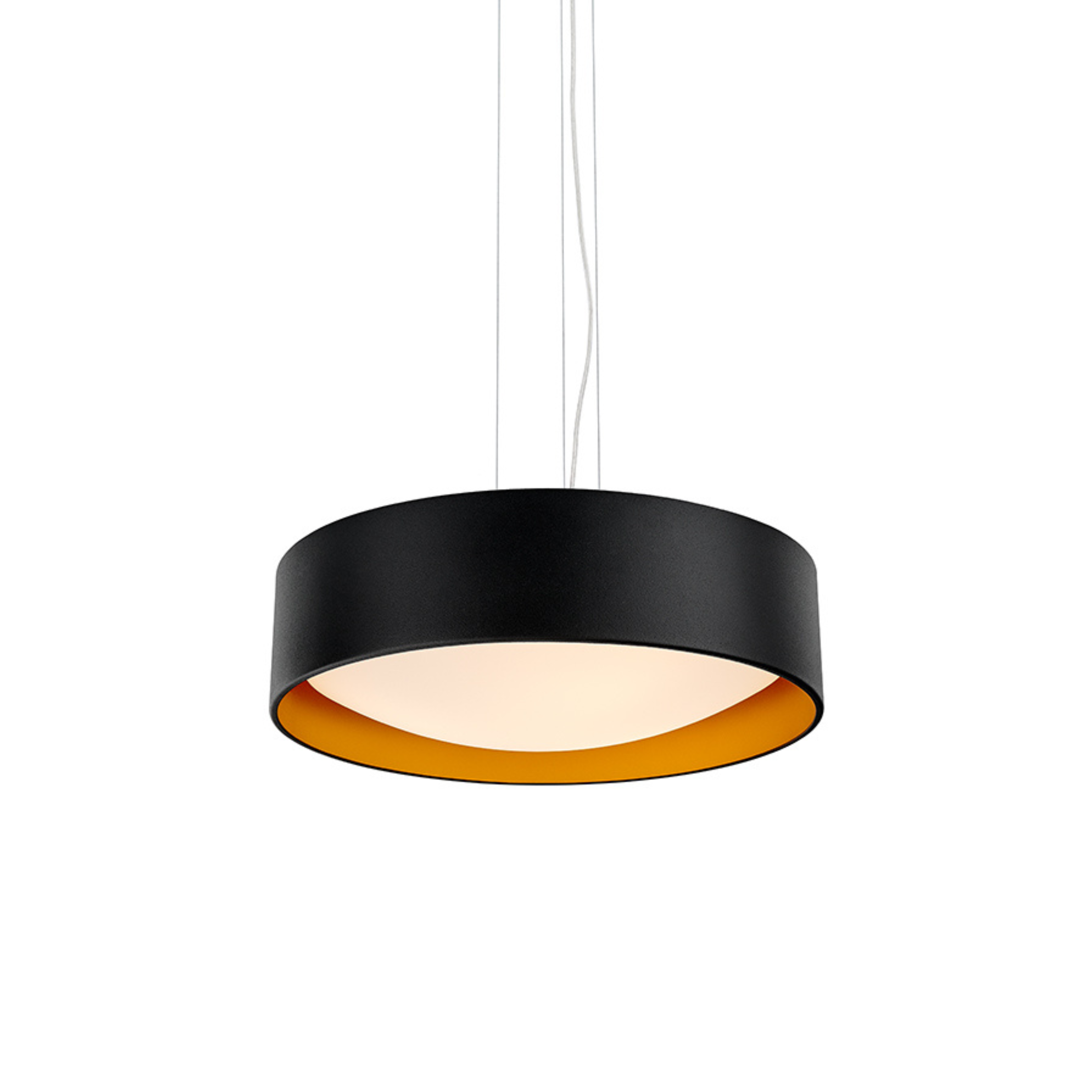 Lampa wisząca VERO czarny ze złotym środkiem