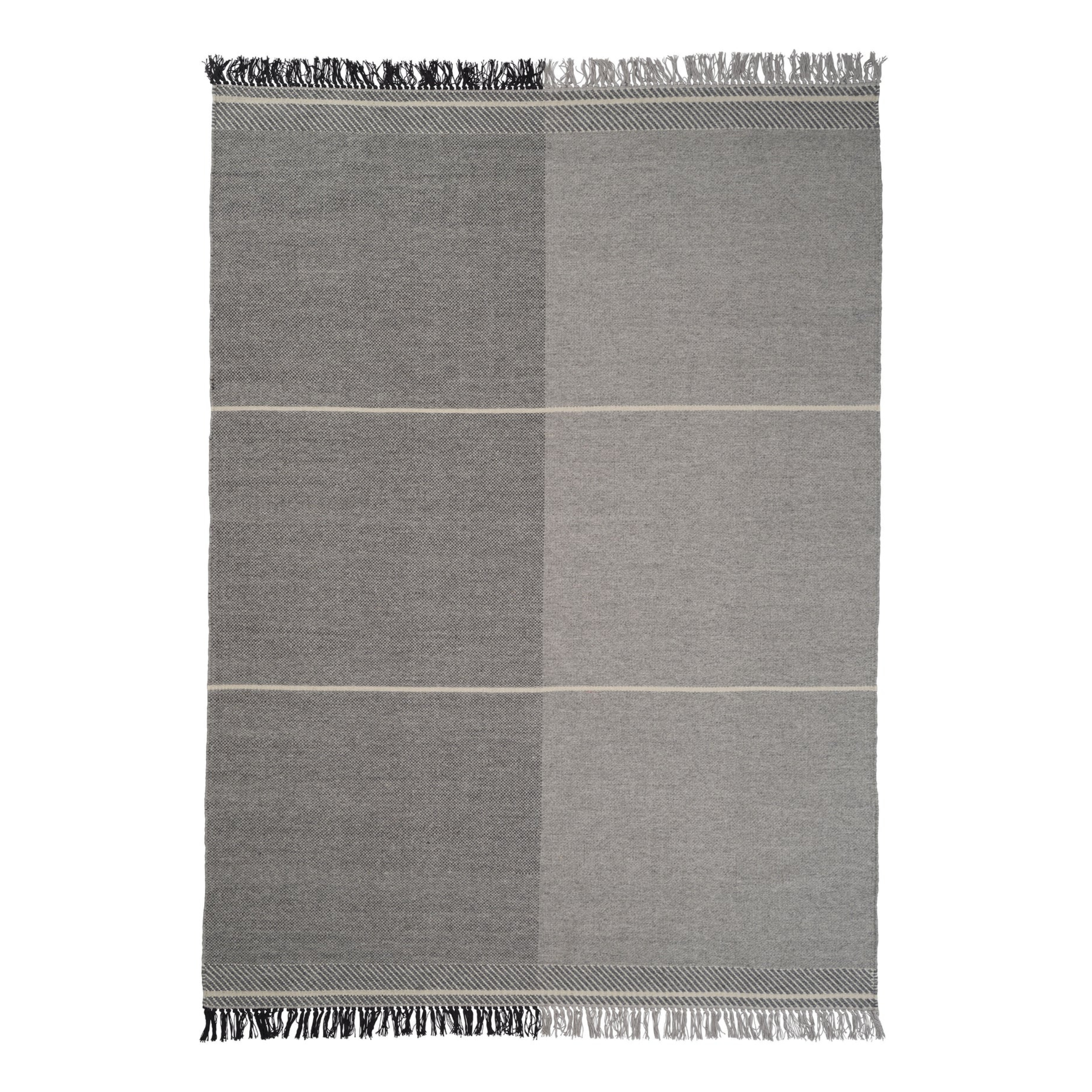 MINDFUL SOUL dark gray rug with beige