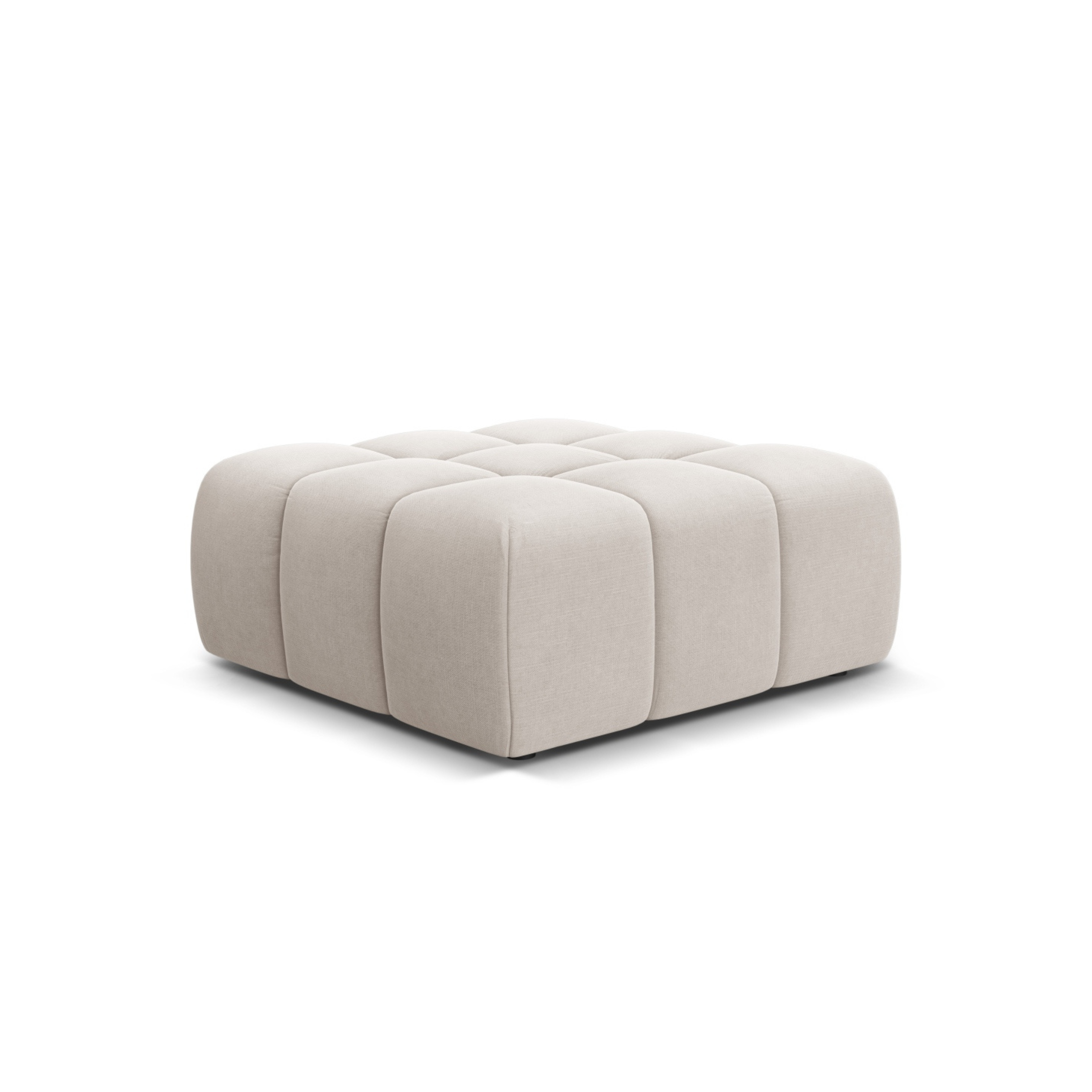 Agave Puff Light Beige Chenille