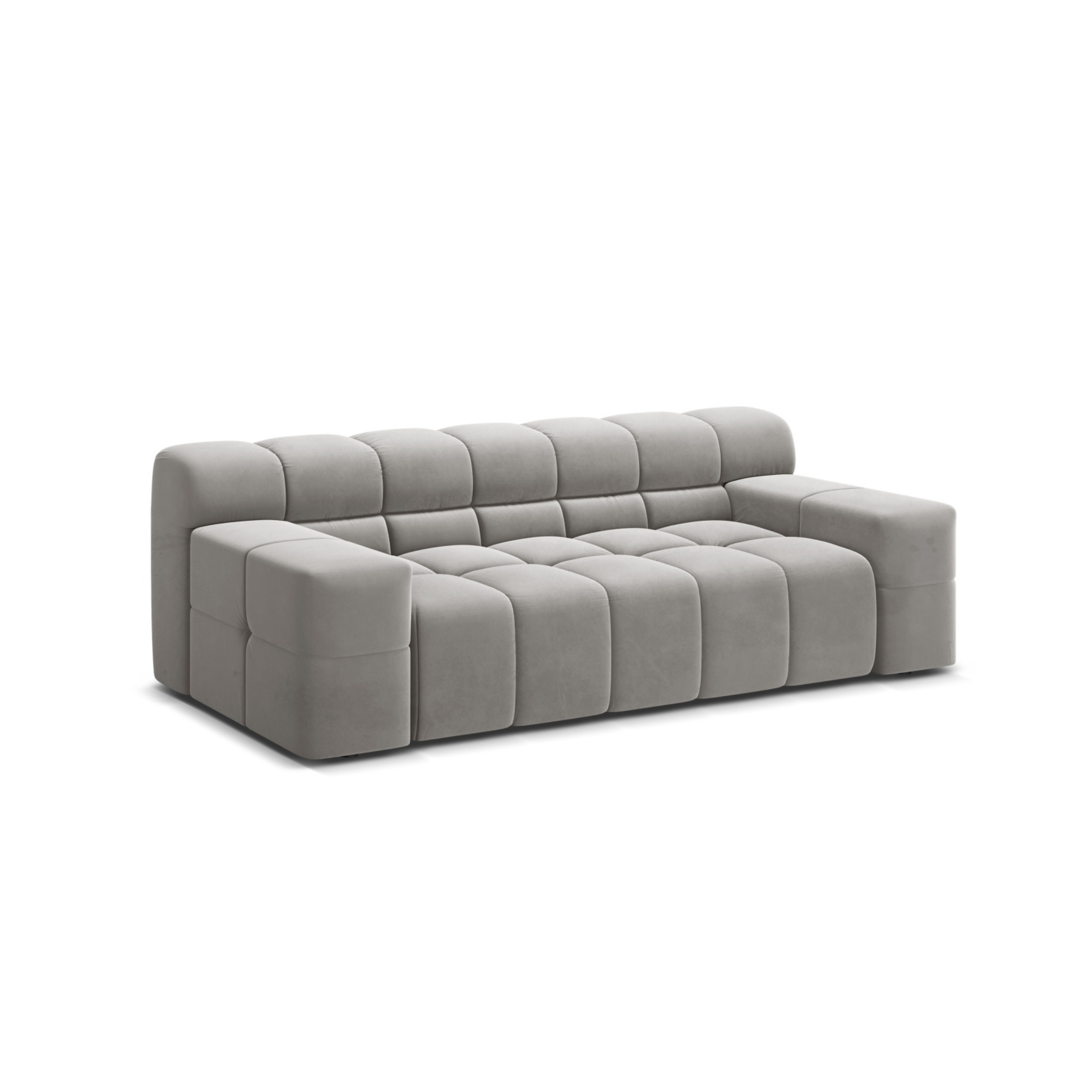 Sofa aksamitna 2-osobowa AGAVE szary