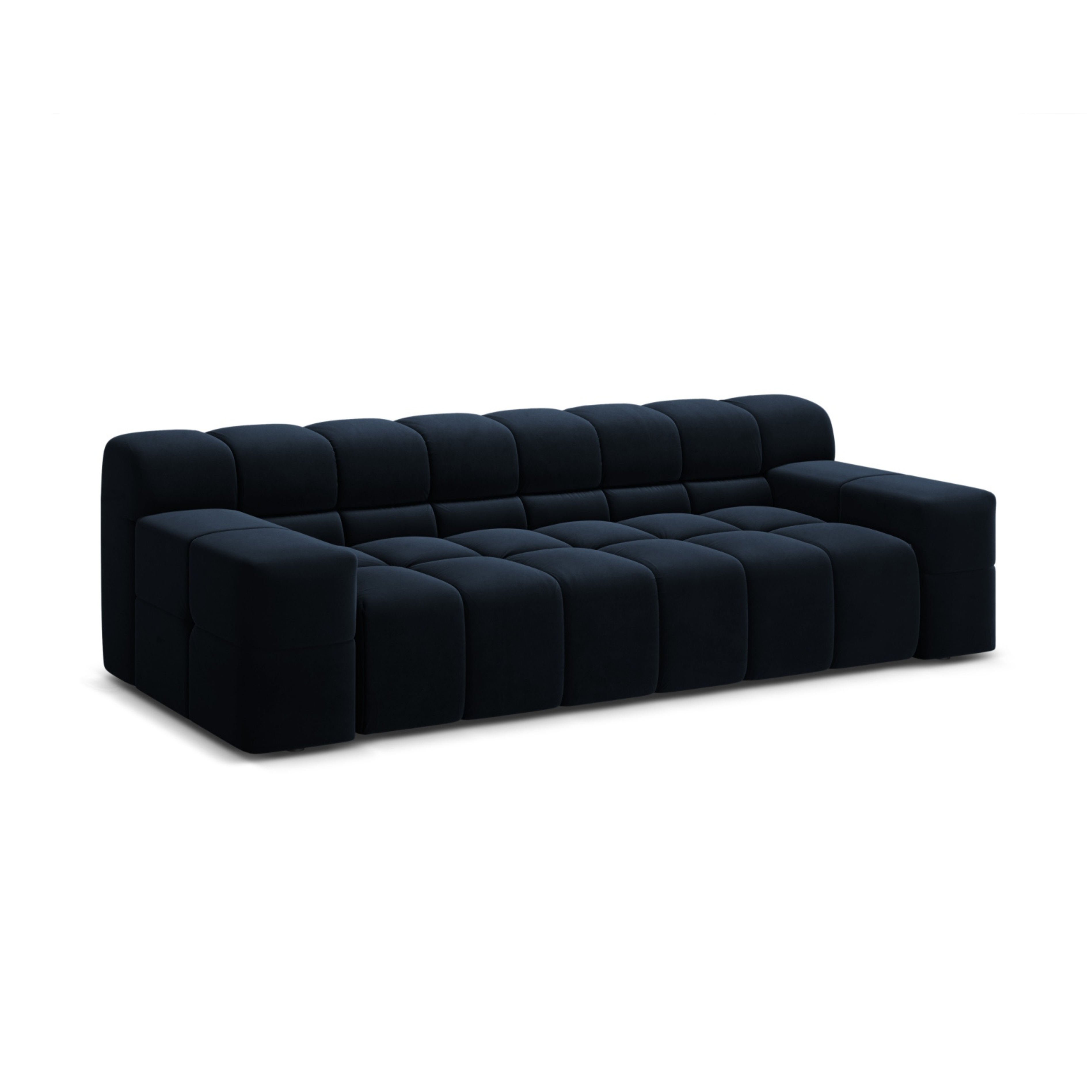 Sofa aksamitna 3-osobowa AGAVE granatowy
