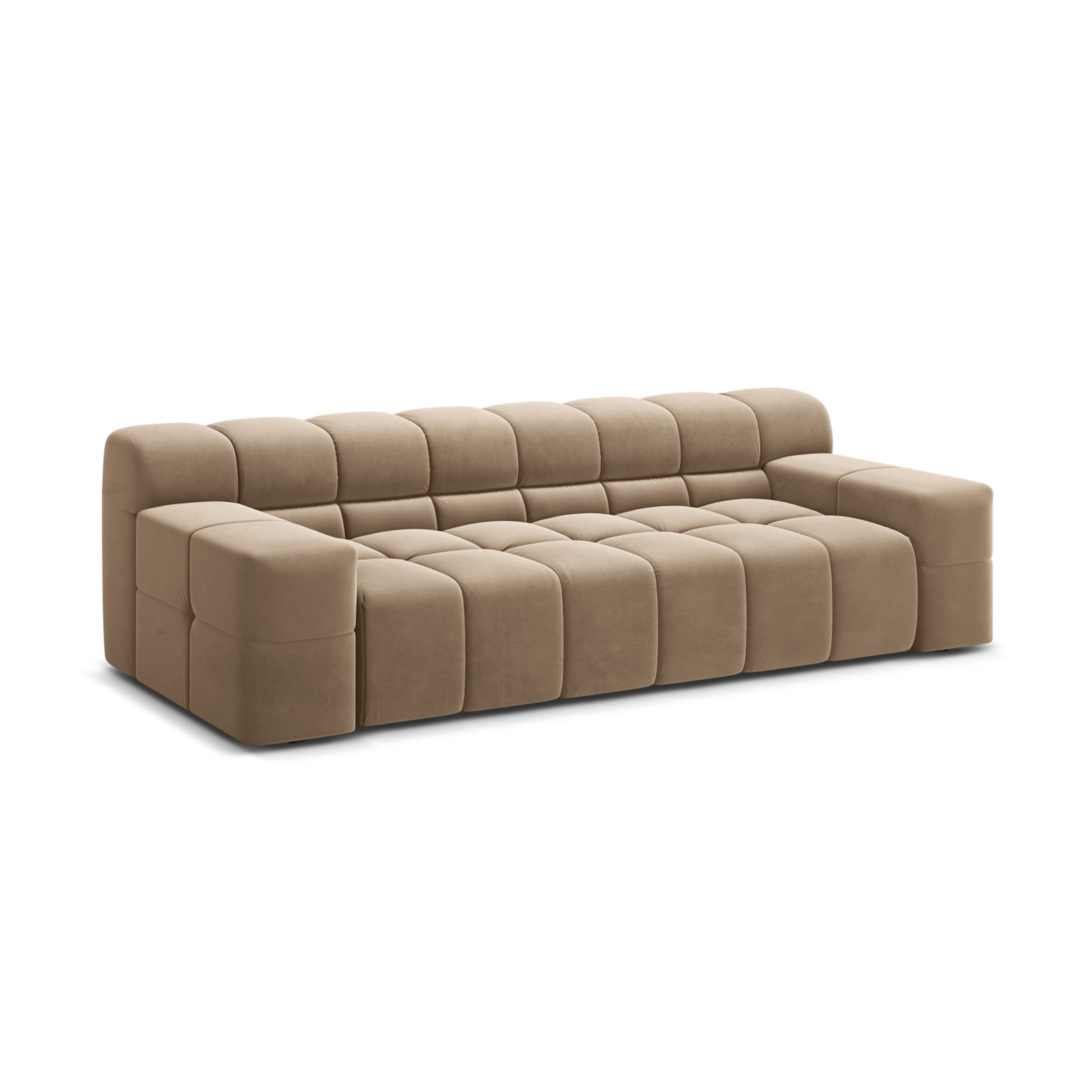 Sofa aksamitna 3-osobowa AGAVE beżowy