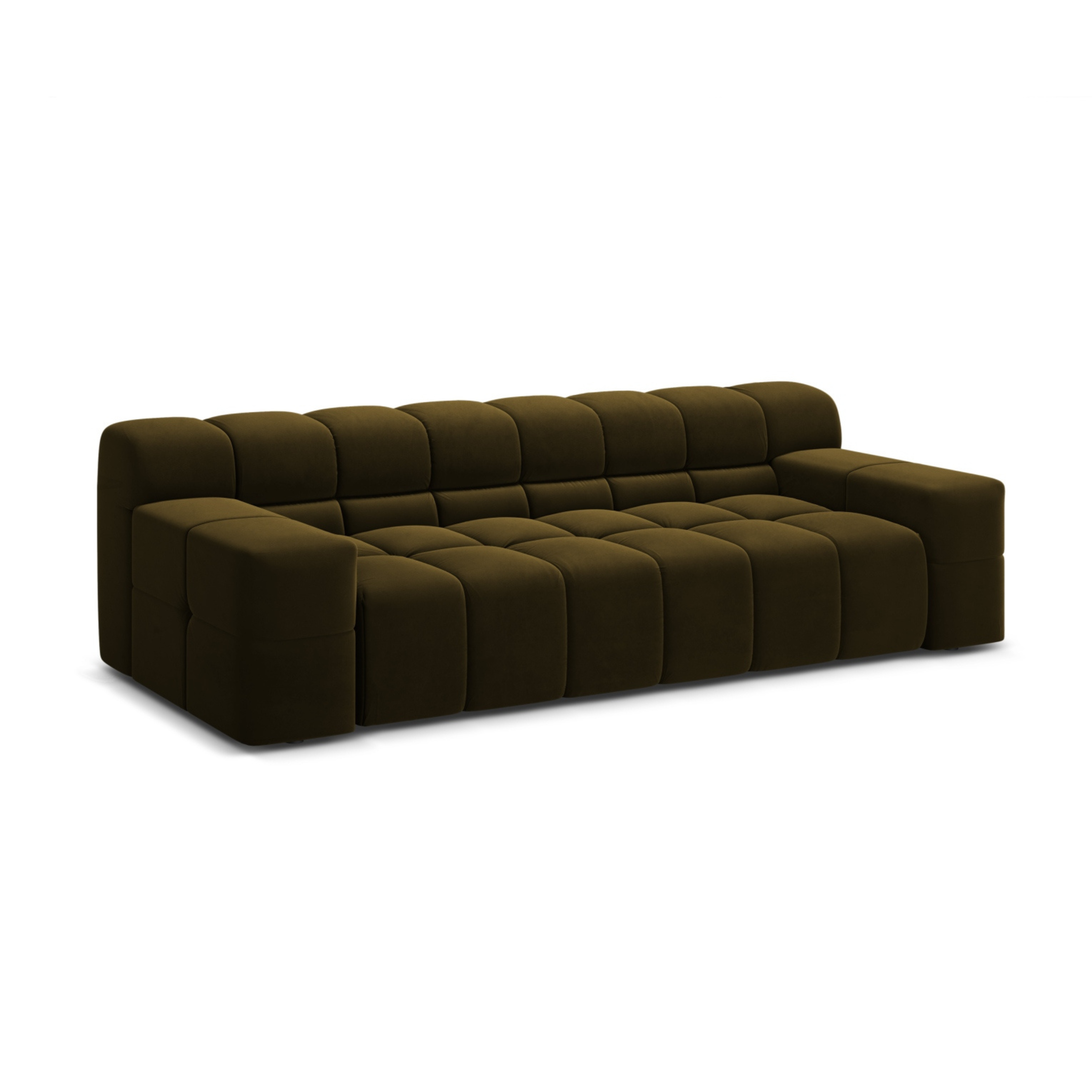 Sofa aksamitna 3-osobowa AGAVE zielony