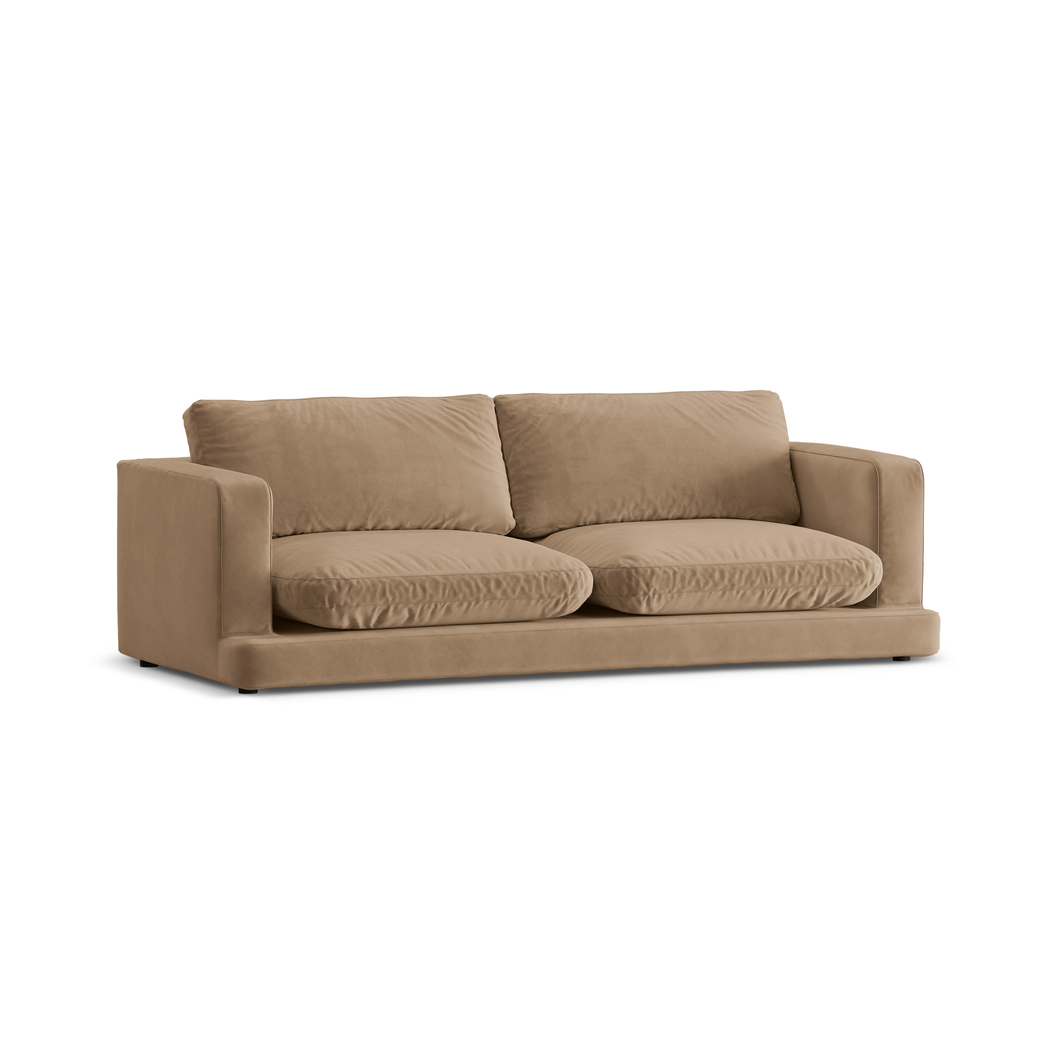 Sofa aksamitna 3-osobowa DAPHNE beżowy