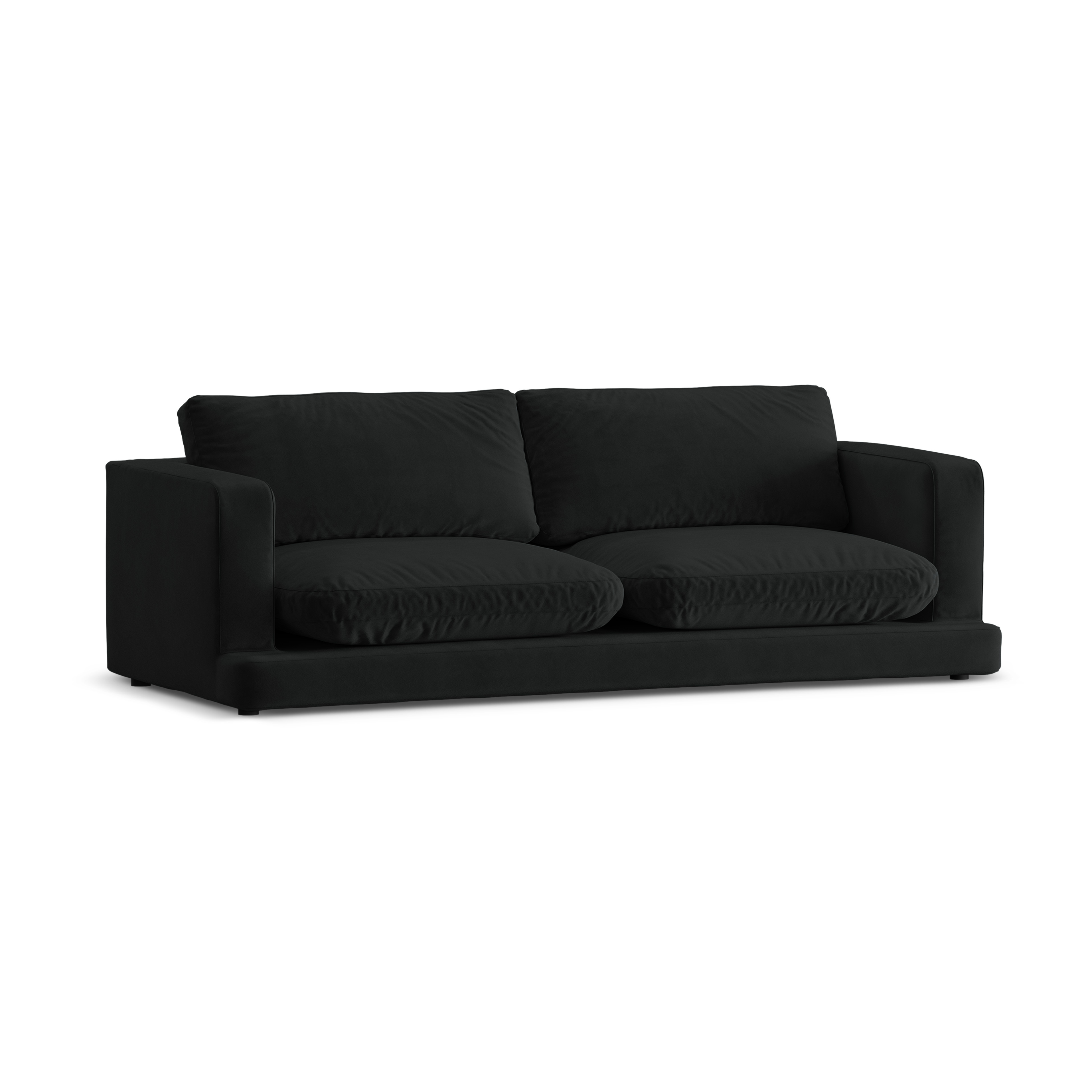 Sofa aksamitna 3-osobowa DAPHNE czarny