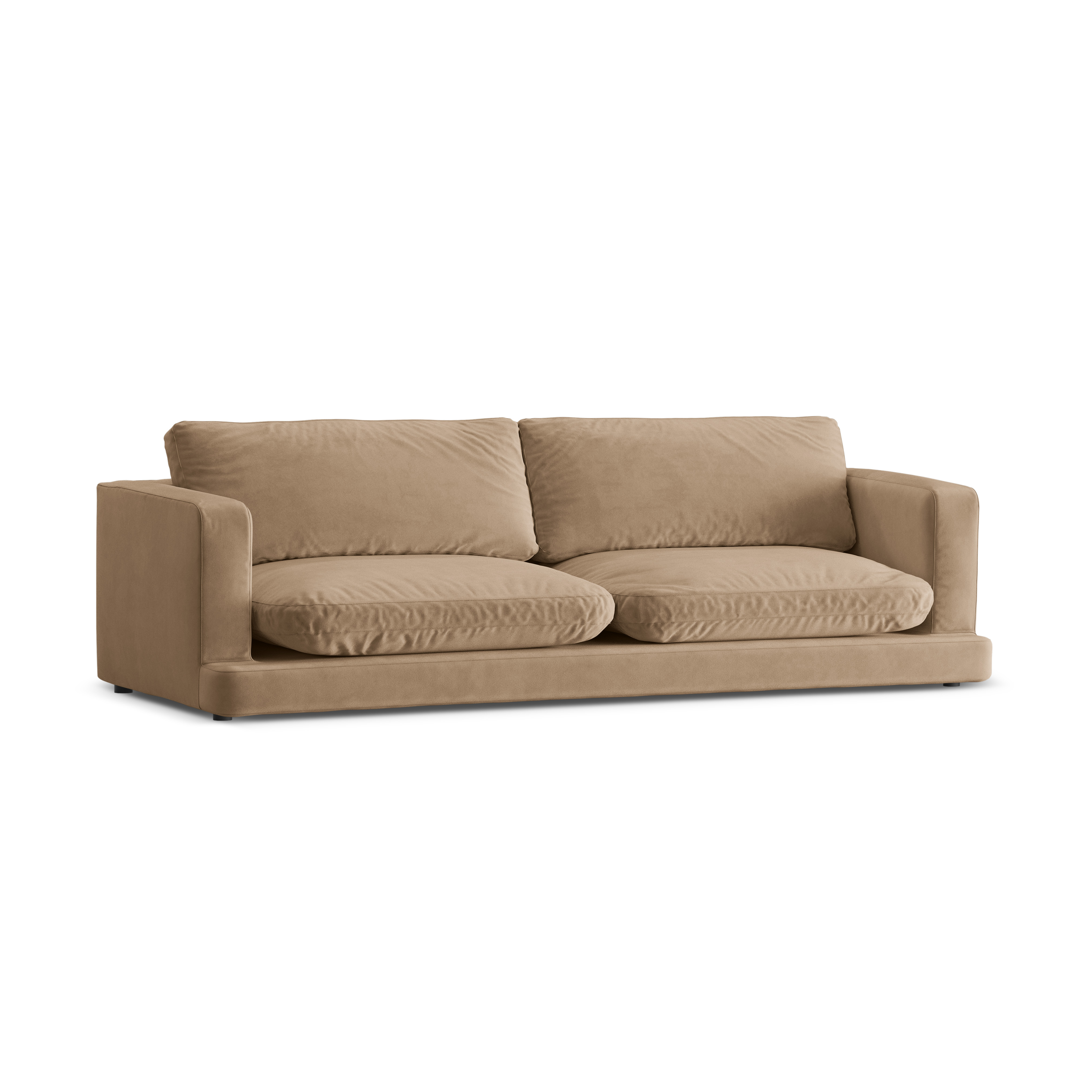Sofa aksamitna 4-osobowa DAPHNE beżowy
