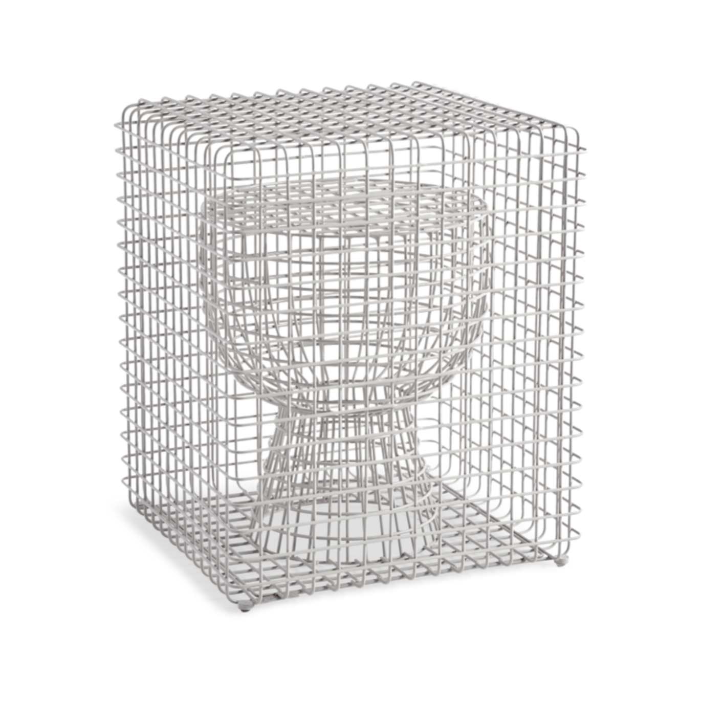 Stołek dekoracyjny TIP TAP WIRE srebrny