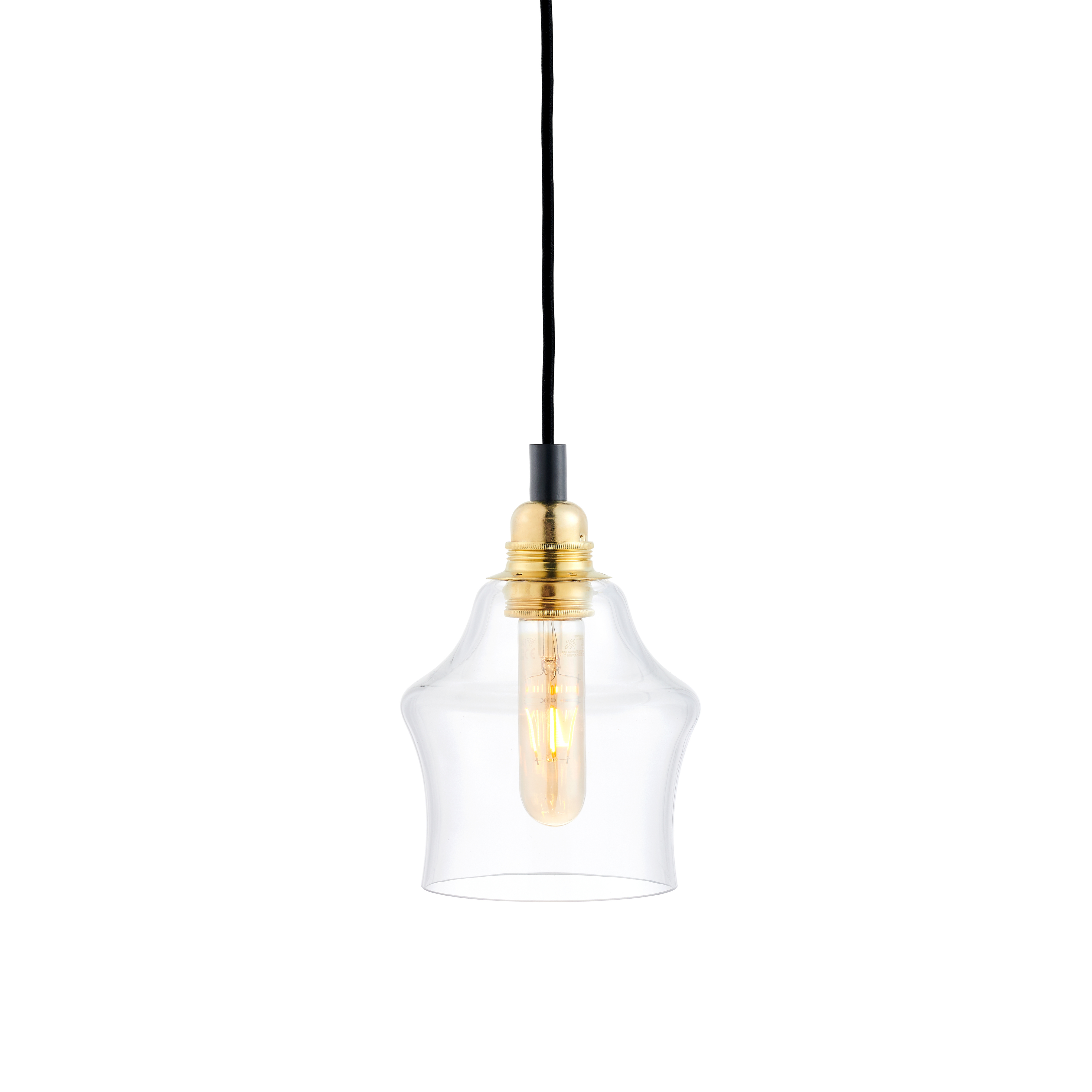 Lampa wisząca LONGIS II transparentny ze złotym
