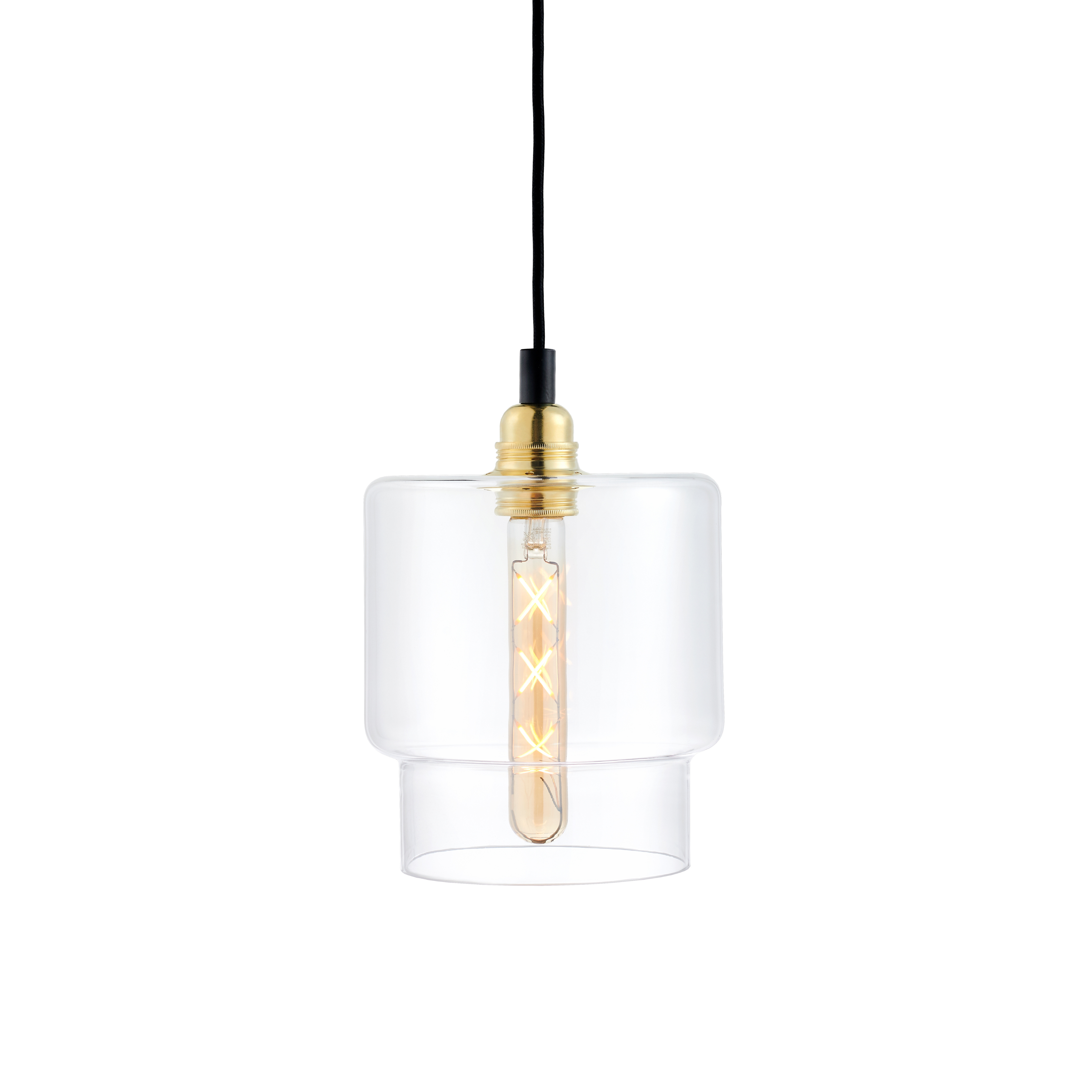 Lampa wisząca LONGIS IV transparentny ze złotym