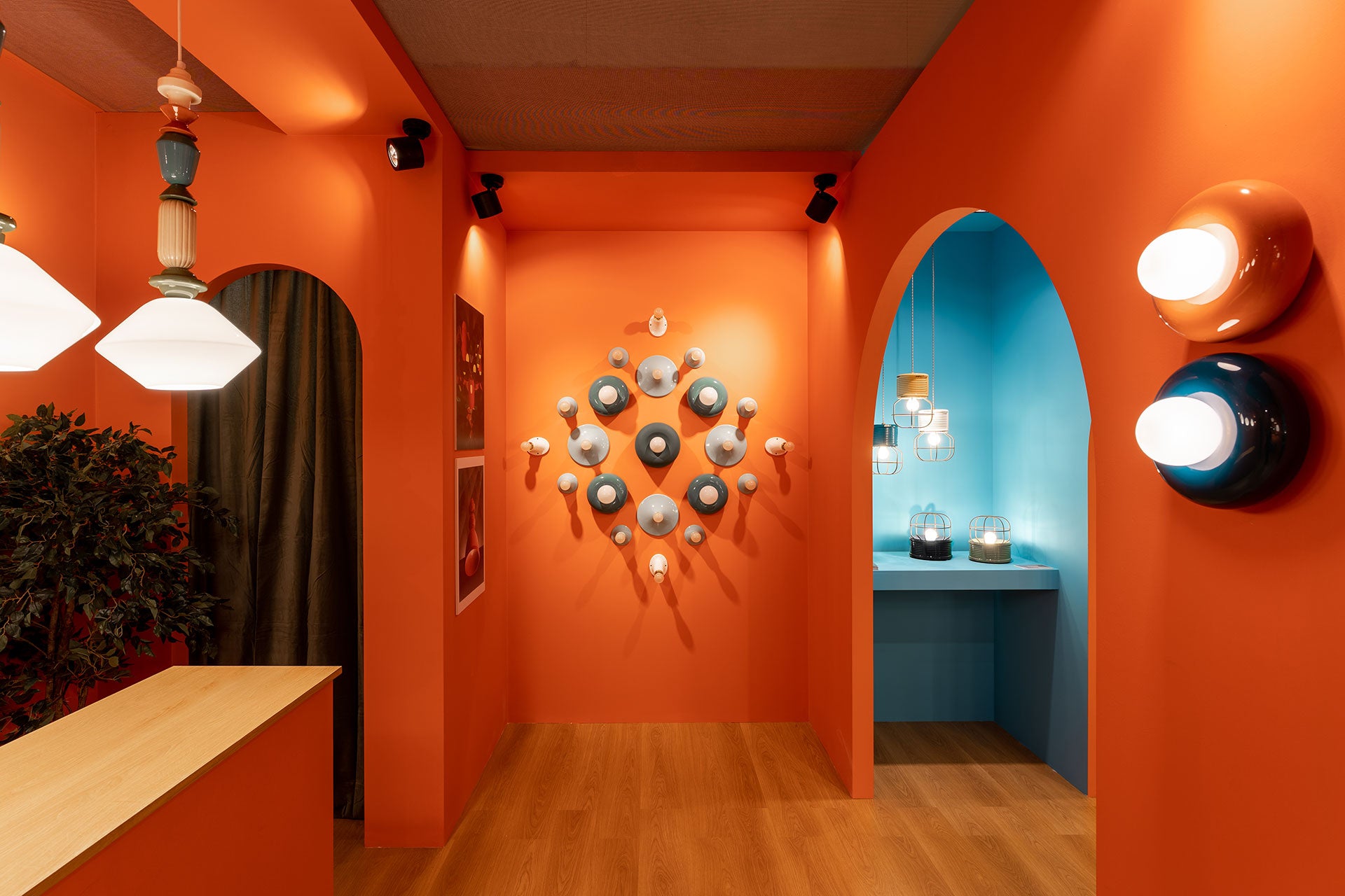 Ceramic wall lamp bumbum turquoise