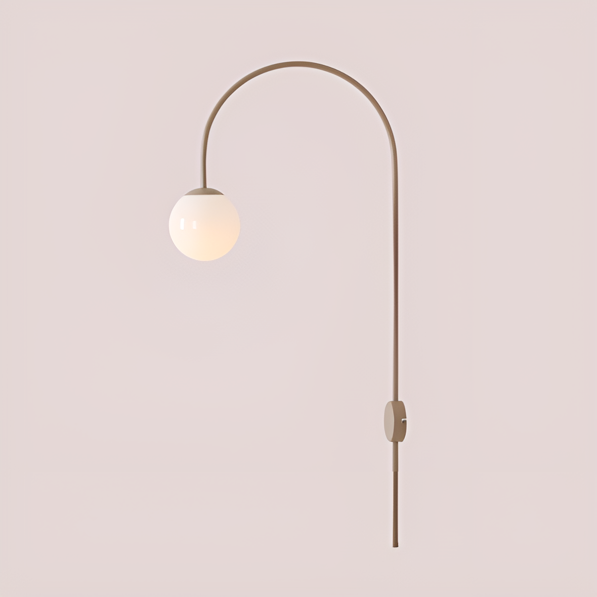 Wandleuchte mit Arm UNA beige