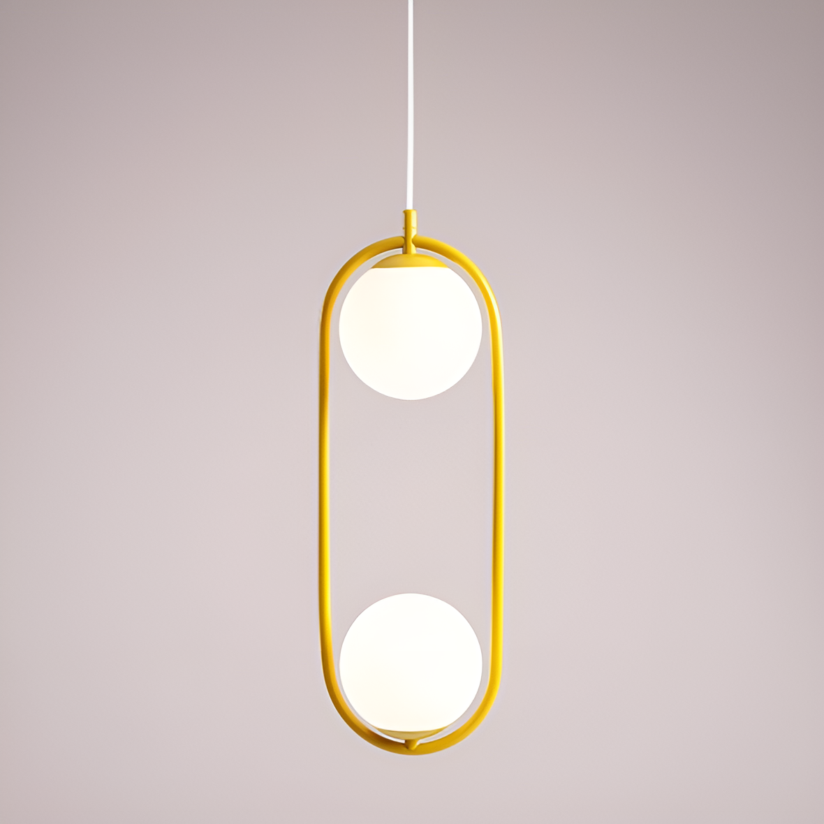 Lampa wisząca RIVA DUO musztardowy