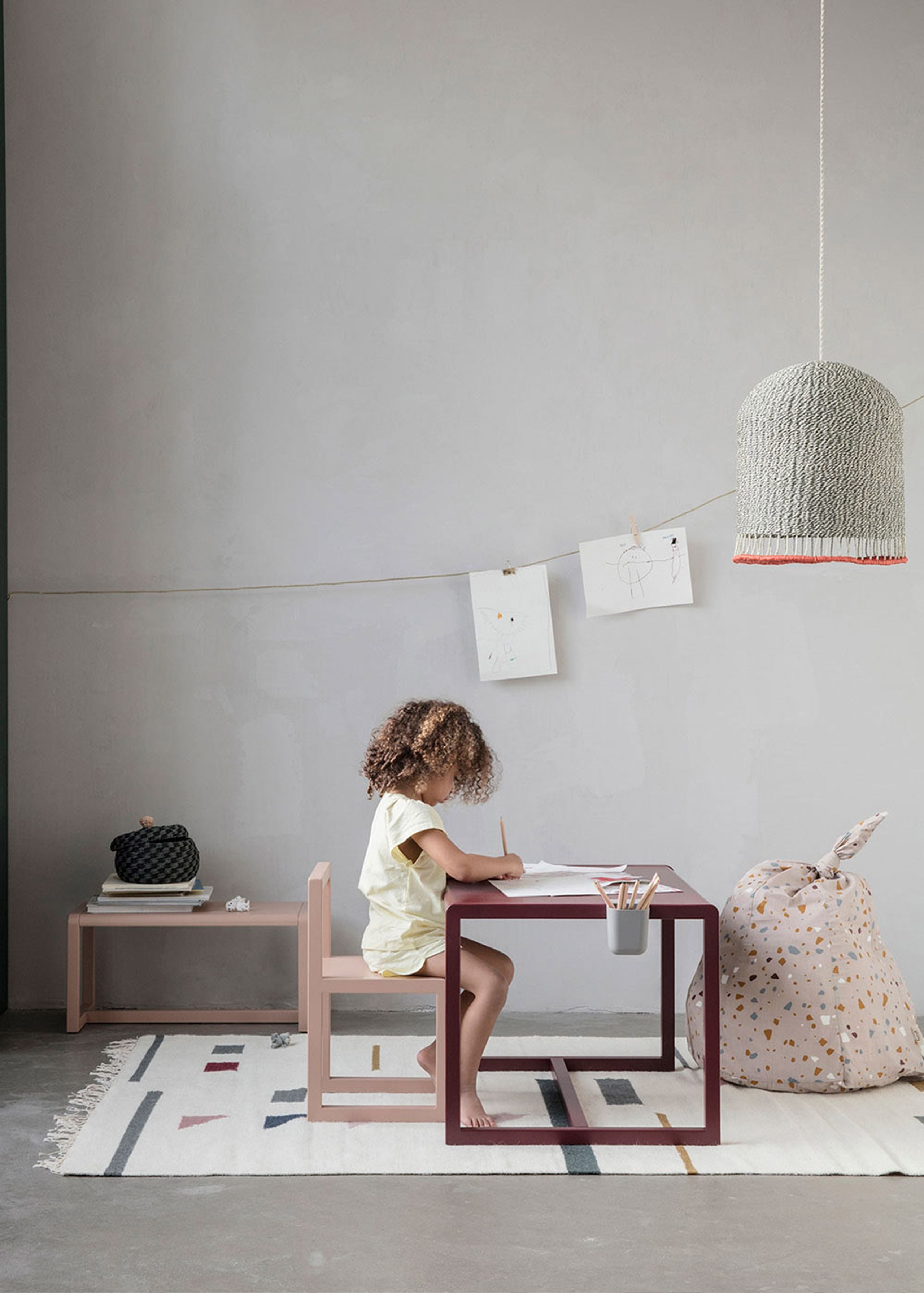Krzesło dziecięce LITTLE ARCHITECT jasnoróżowy