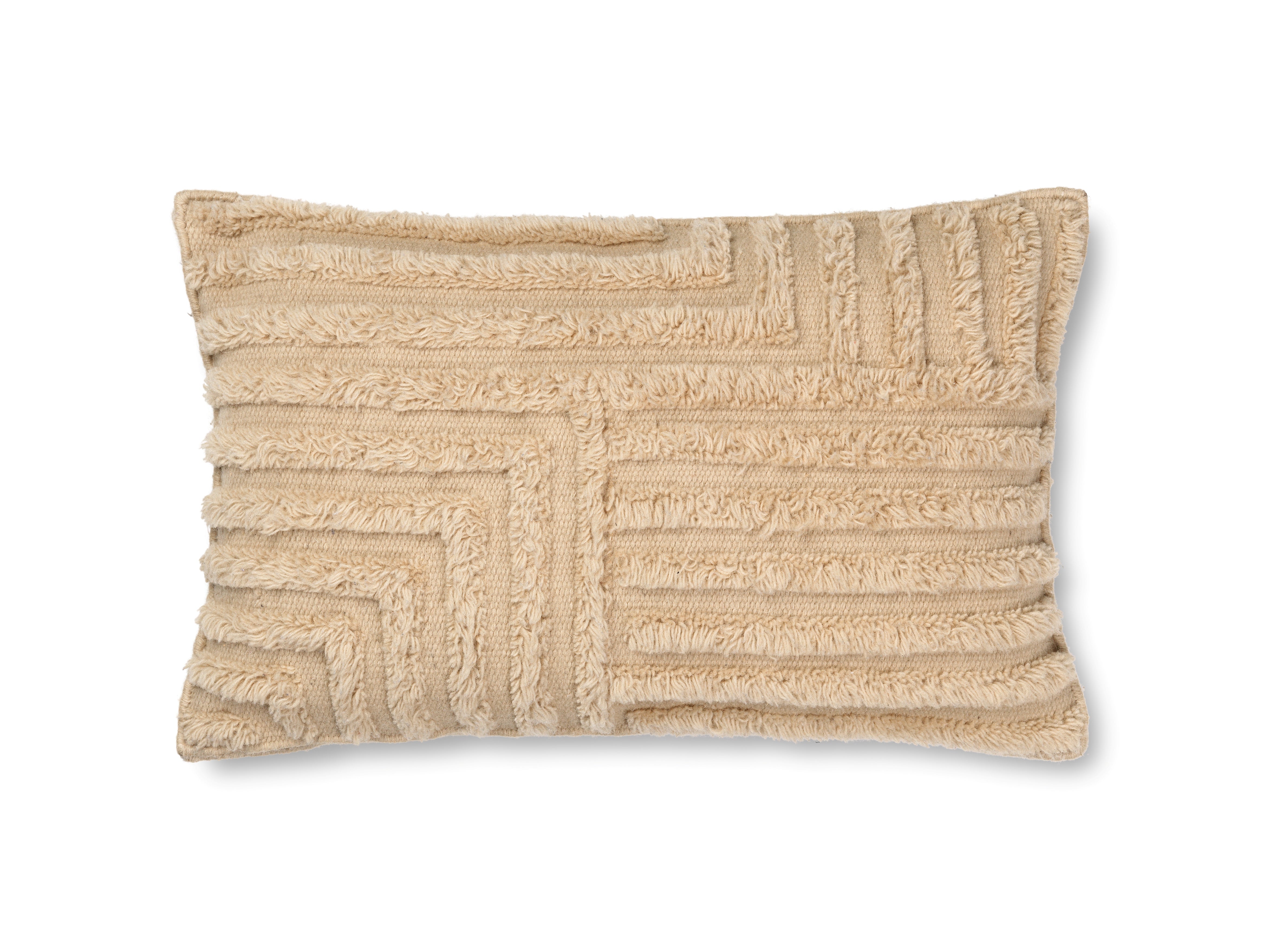 Poduszka dekoracyjna CREASE WOOL RECTANGULAR piaskowy