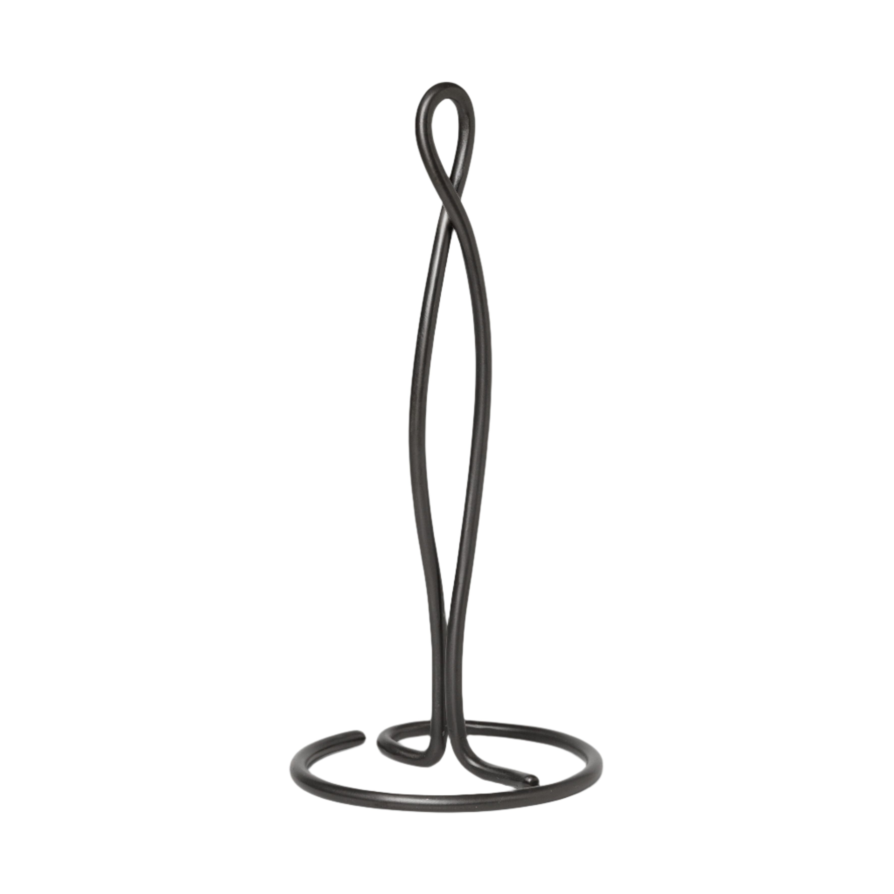 CURVATURE black kitchen towel holder