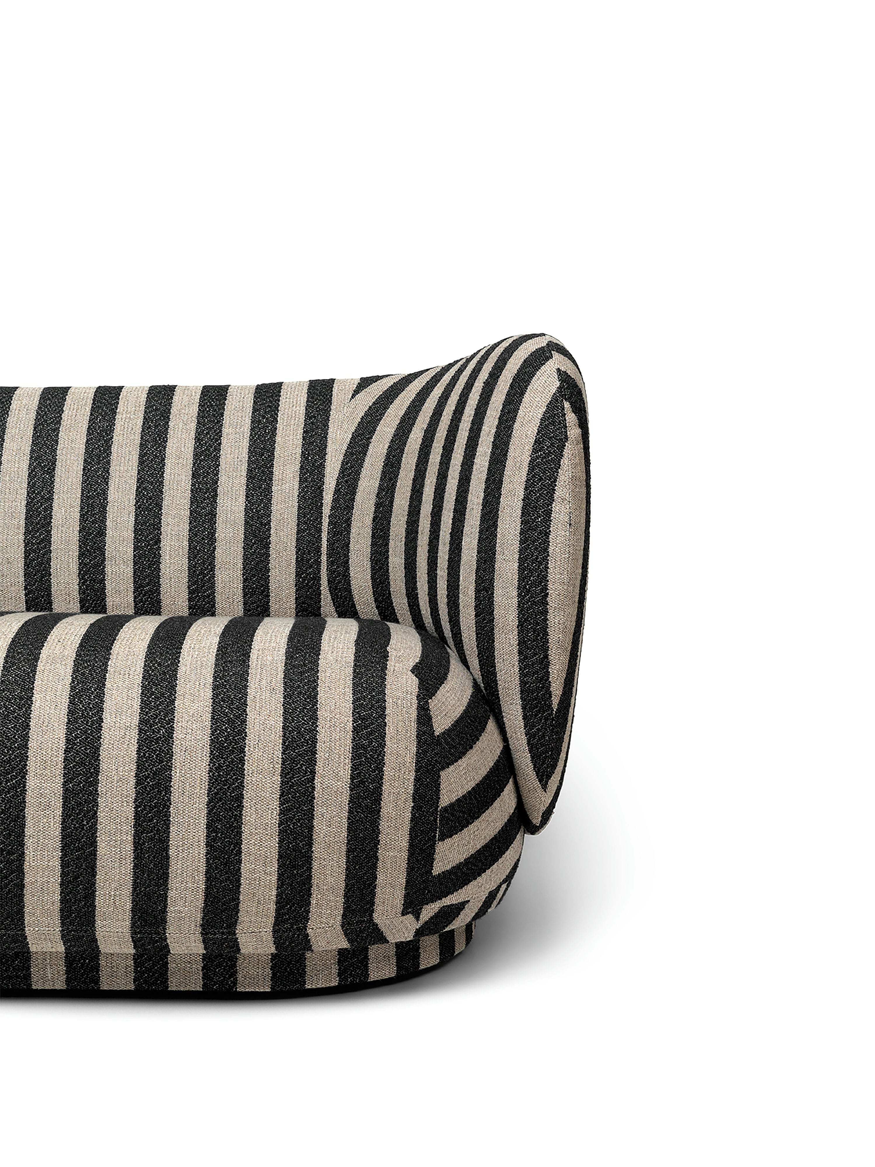 Rico Louisiana Schwarz -Weiß -Sofa
