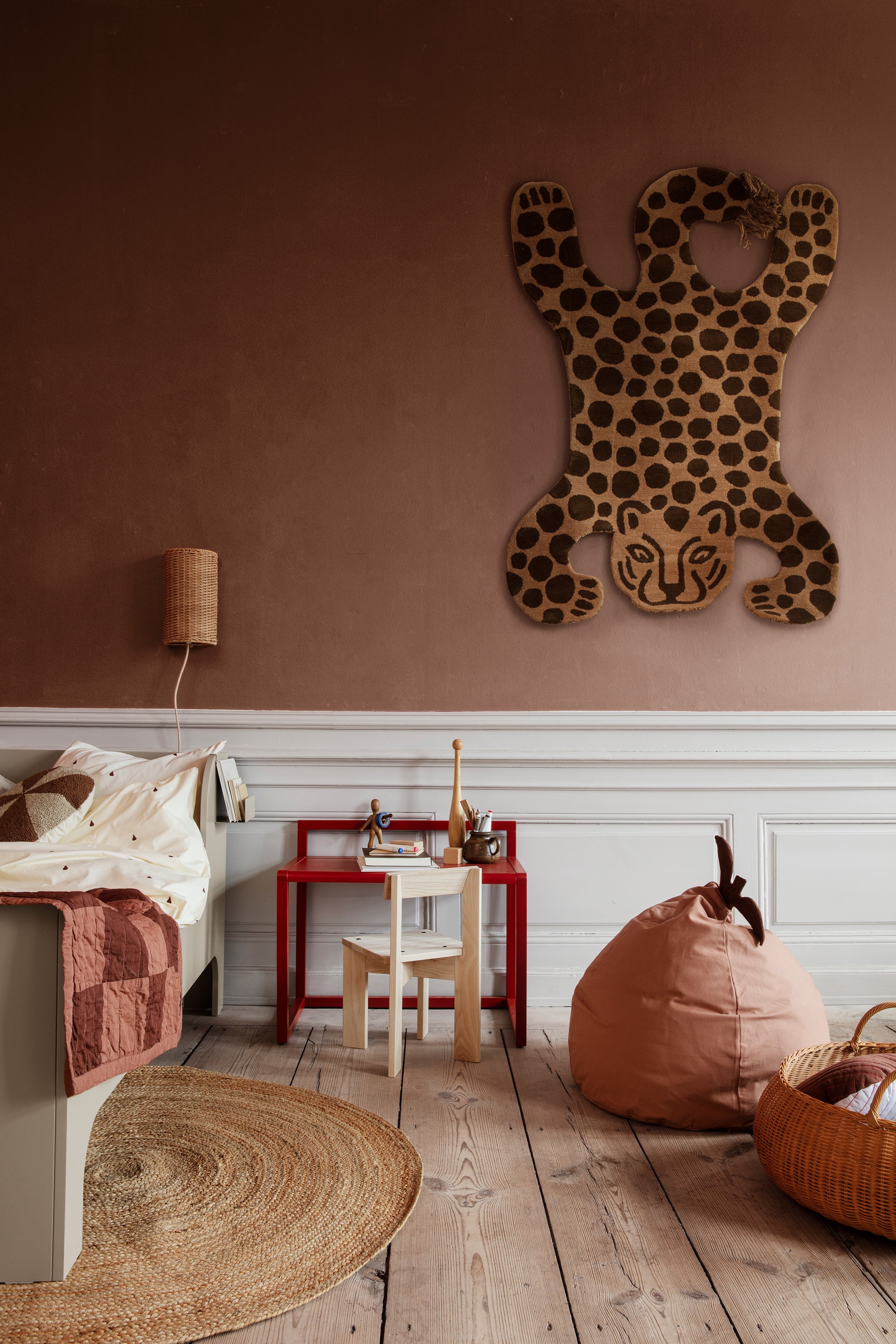 Dou Rattan Wandlampenschirm
