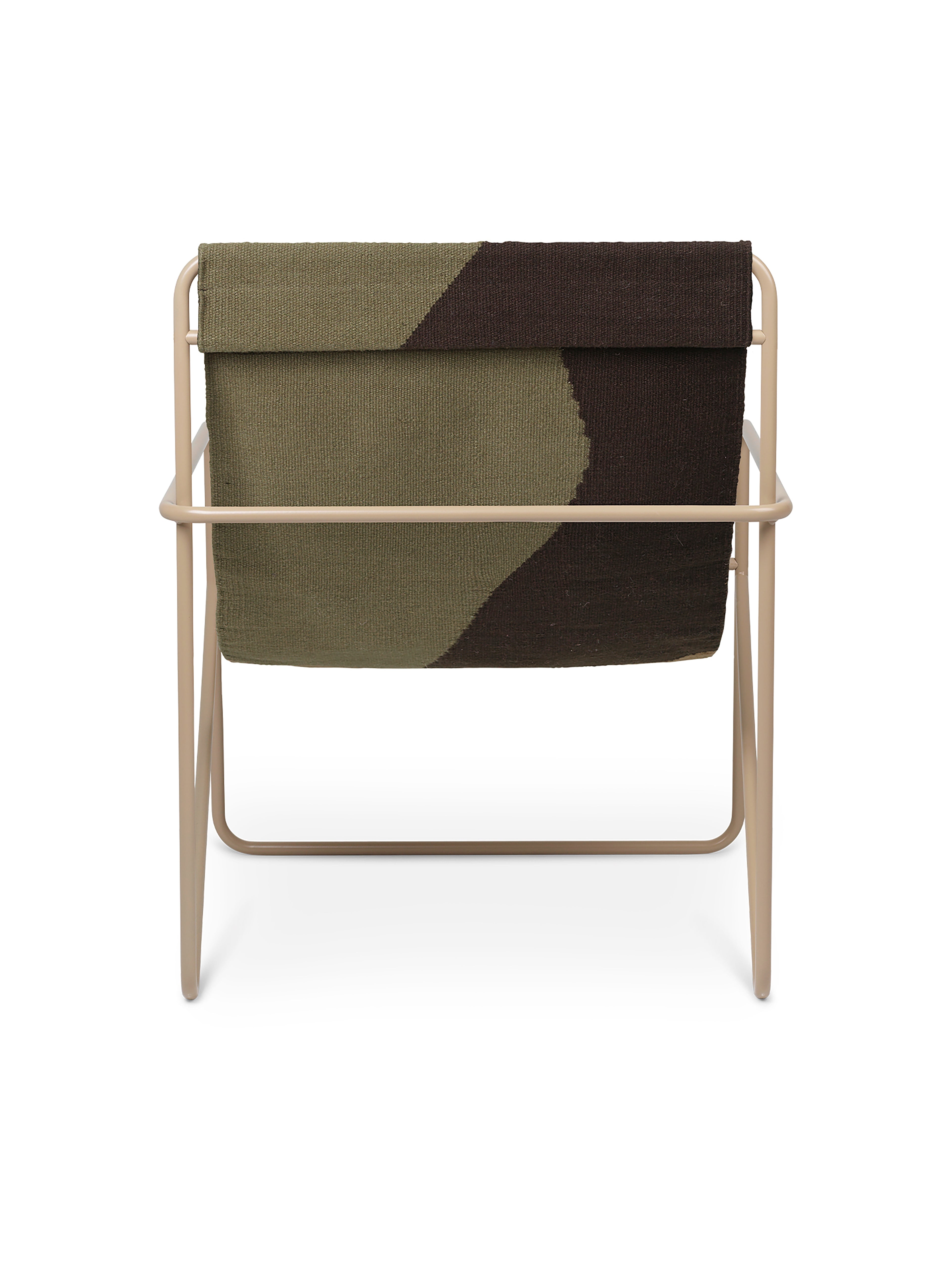 DESERT olive-green garden armchair with a beige base