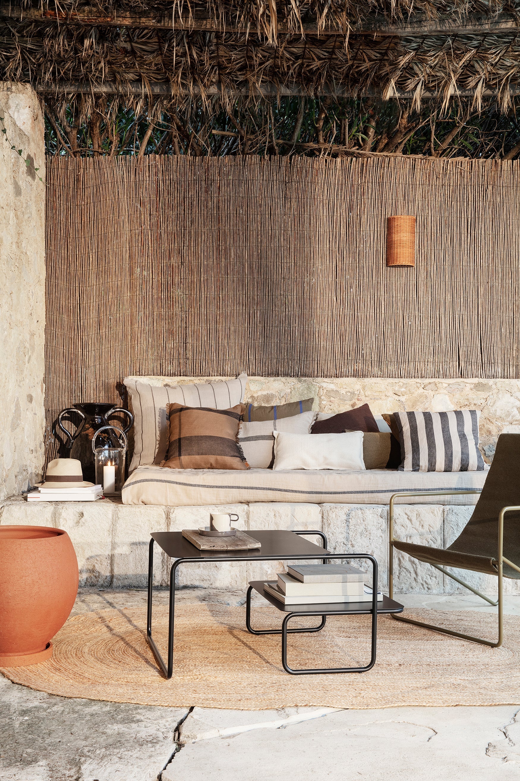 Dou Rattan Wandlampenschirm