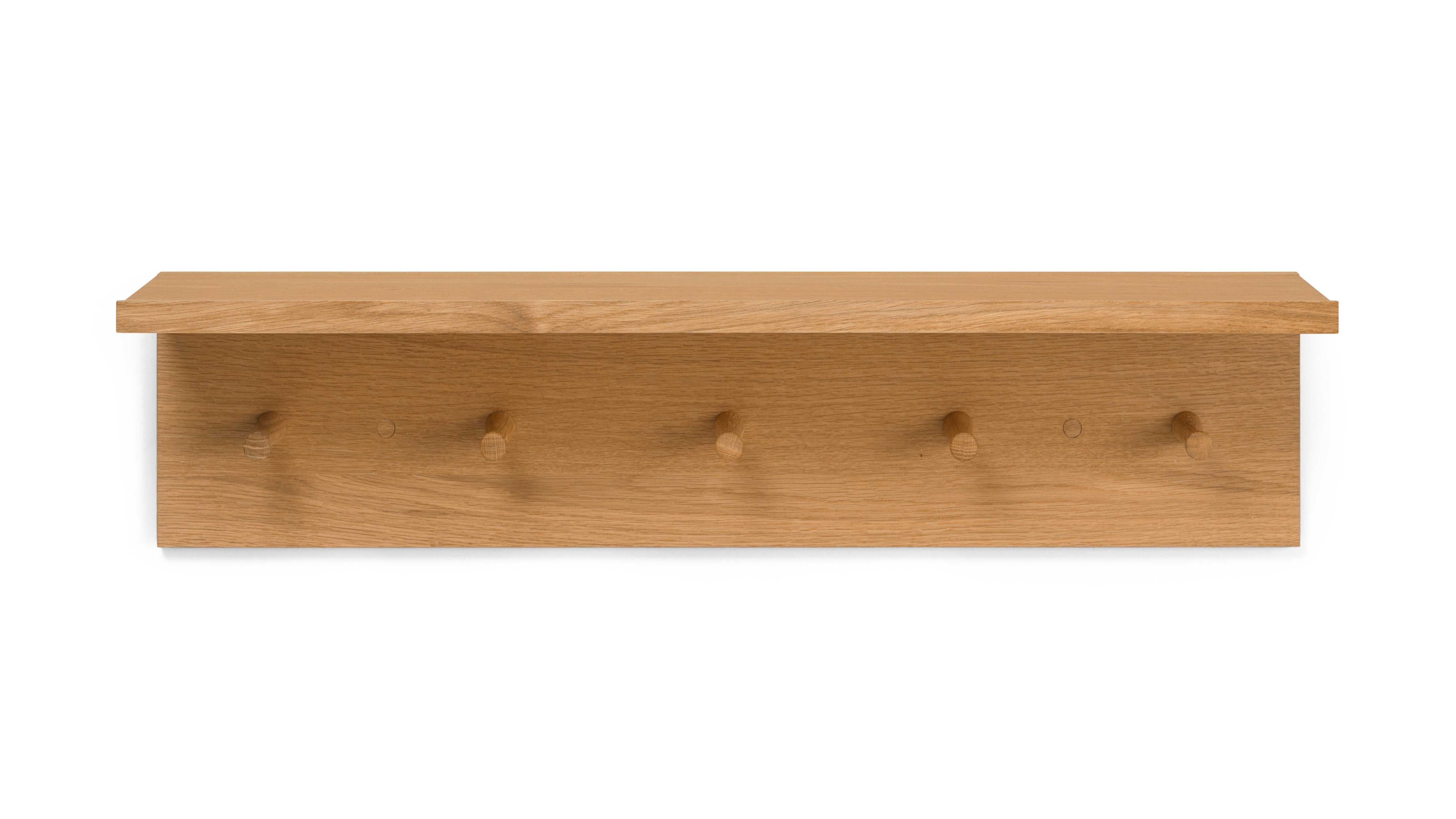 PLACE RACK coat rack with shelf, oiled oak veneer