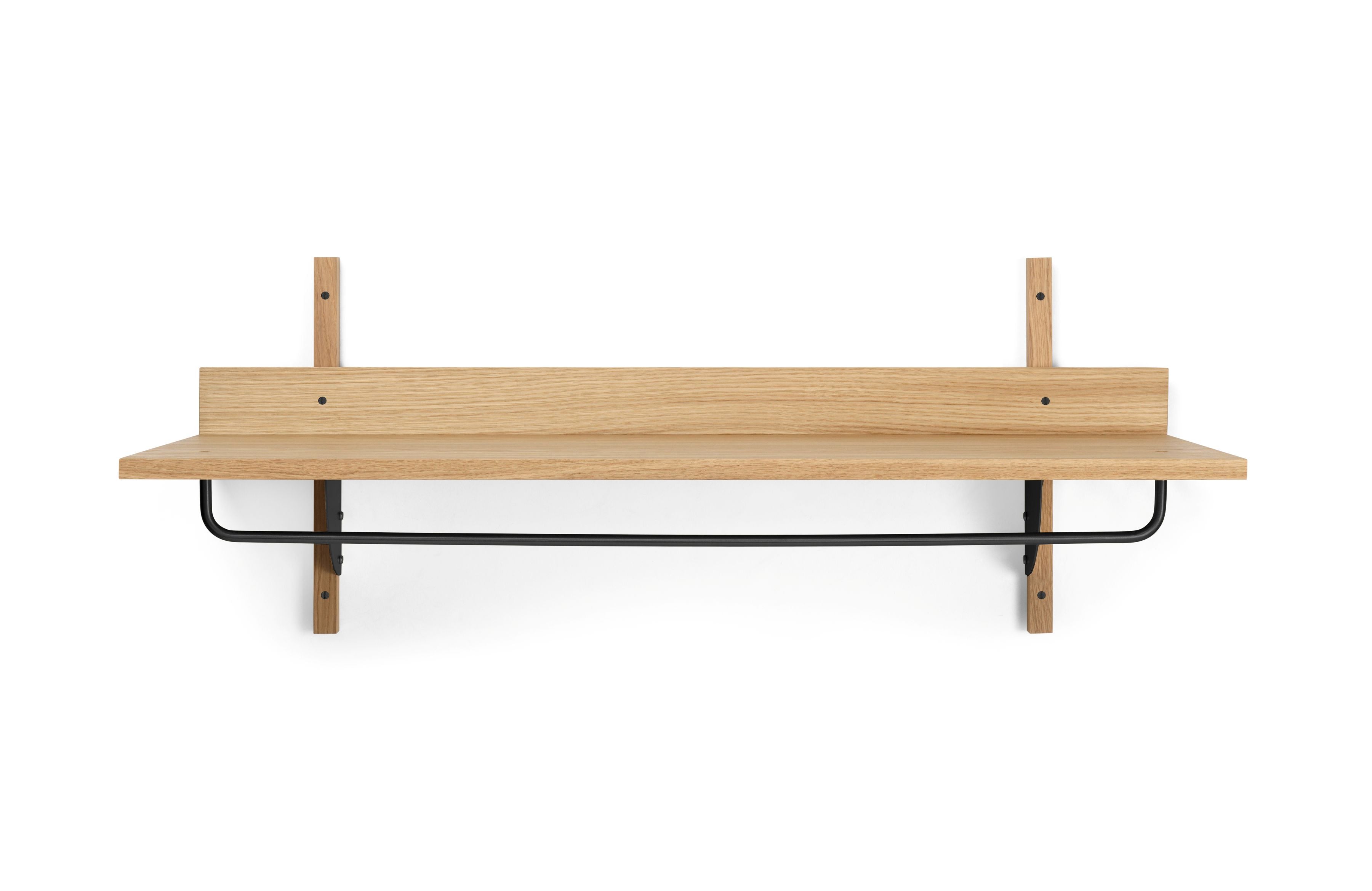 Półka z relingiem SECTOR RACK SHELF fornir dębowy