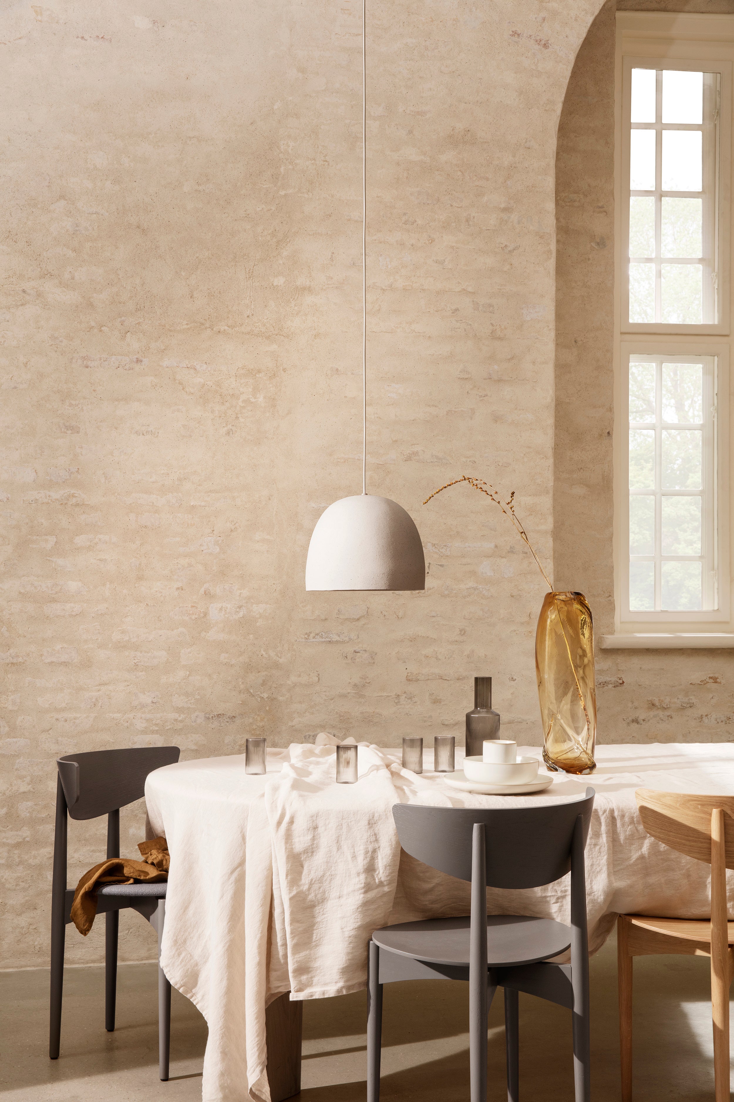 Wazon WATER TALL SWIRL bursztynowy