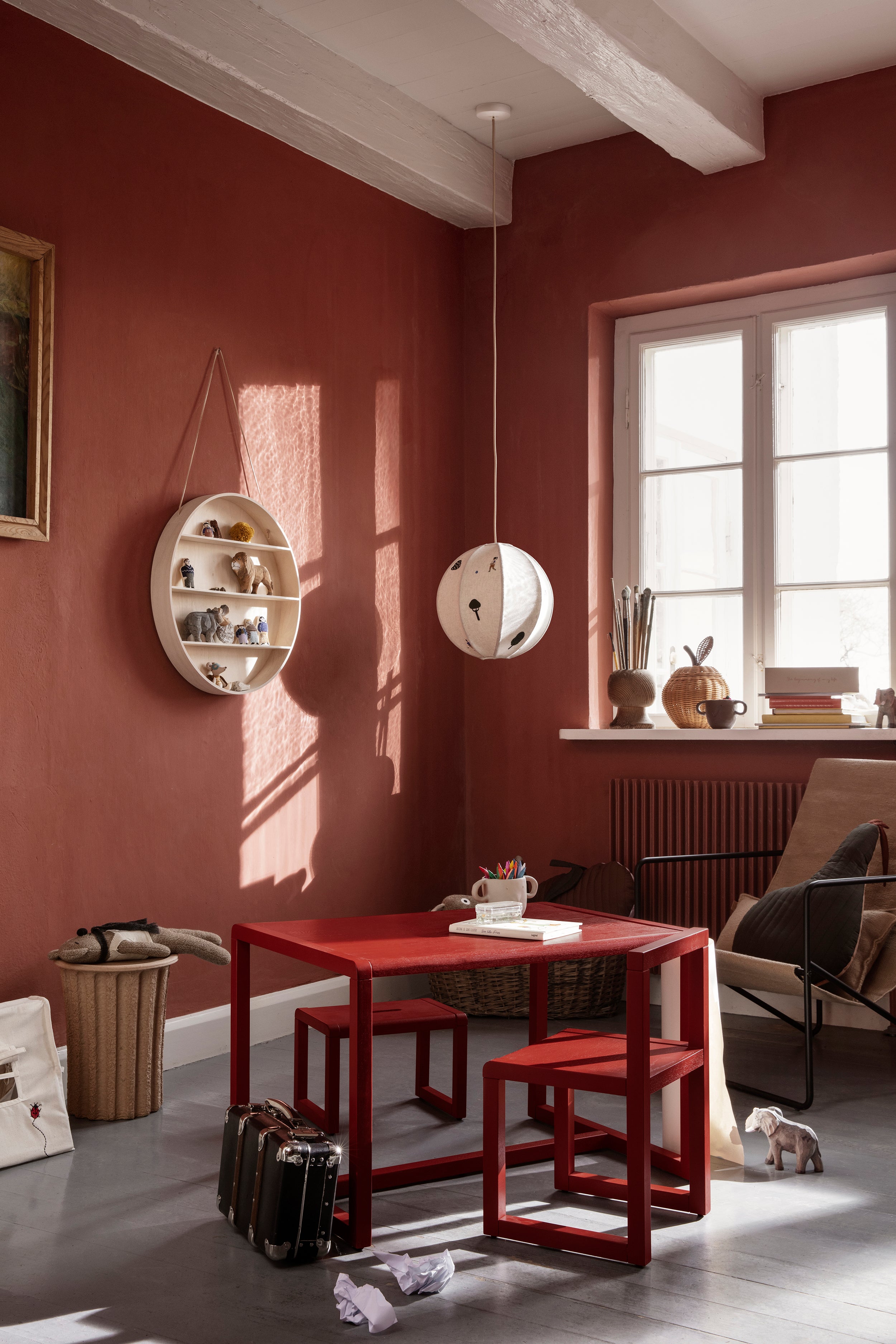 LITTLE ARCHITECT Kinderhocker rot