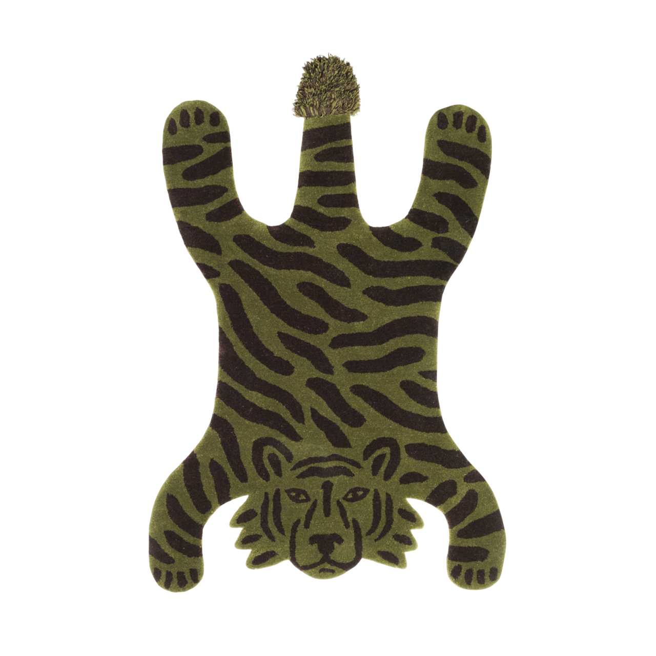 Dywan SAFARI TIGER ciemnozielony z czarnym