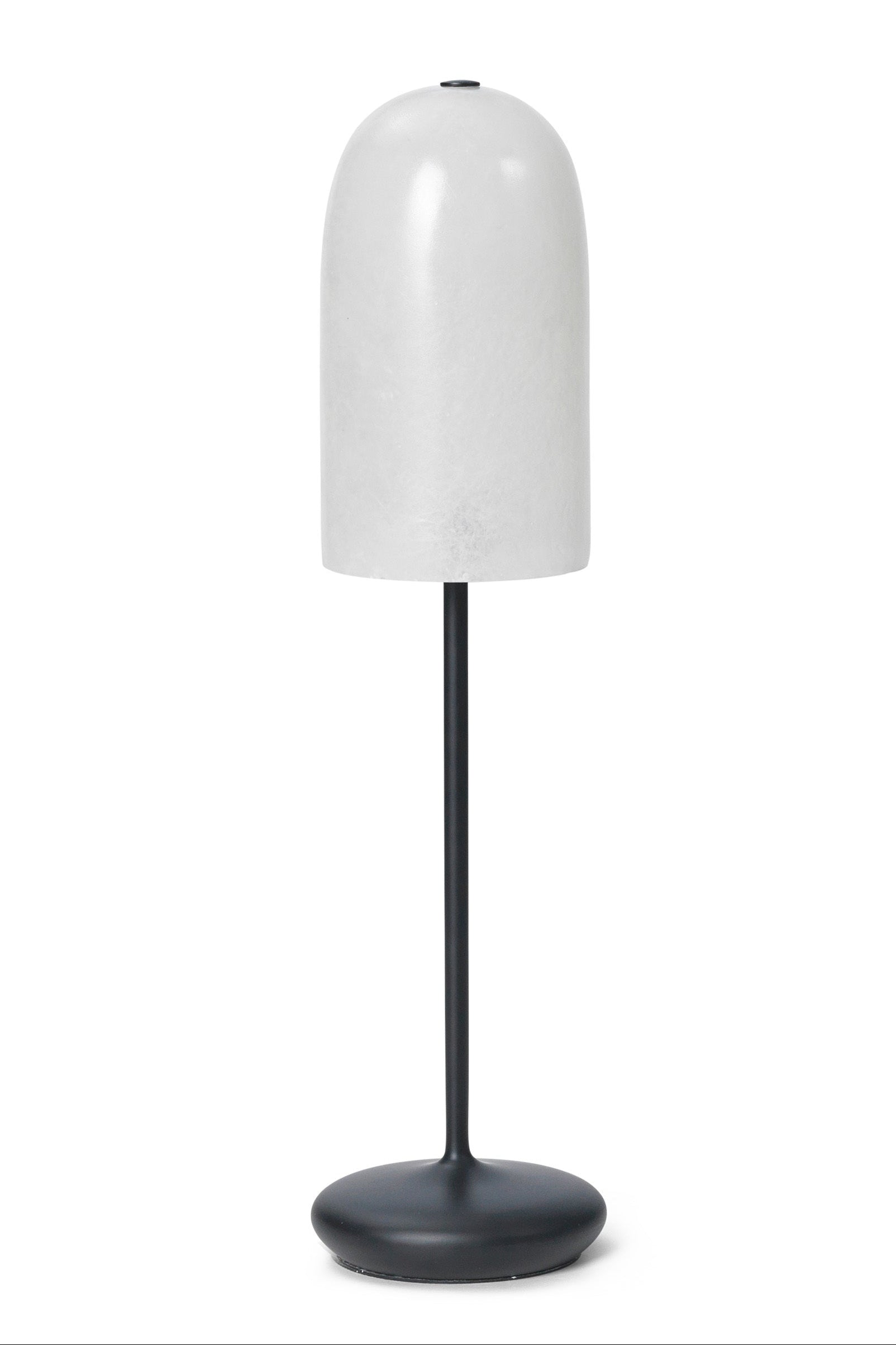 Lampa stołowa GRY biały klosz z czarną podstawą