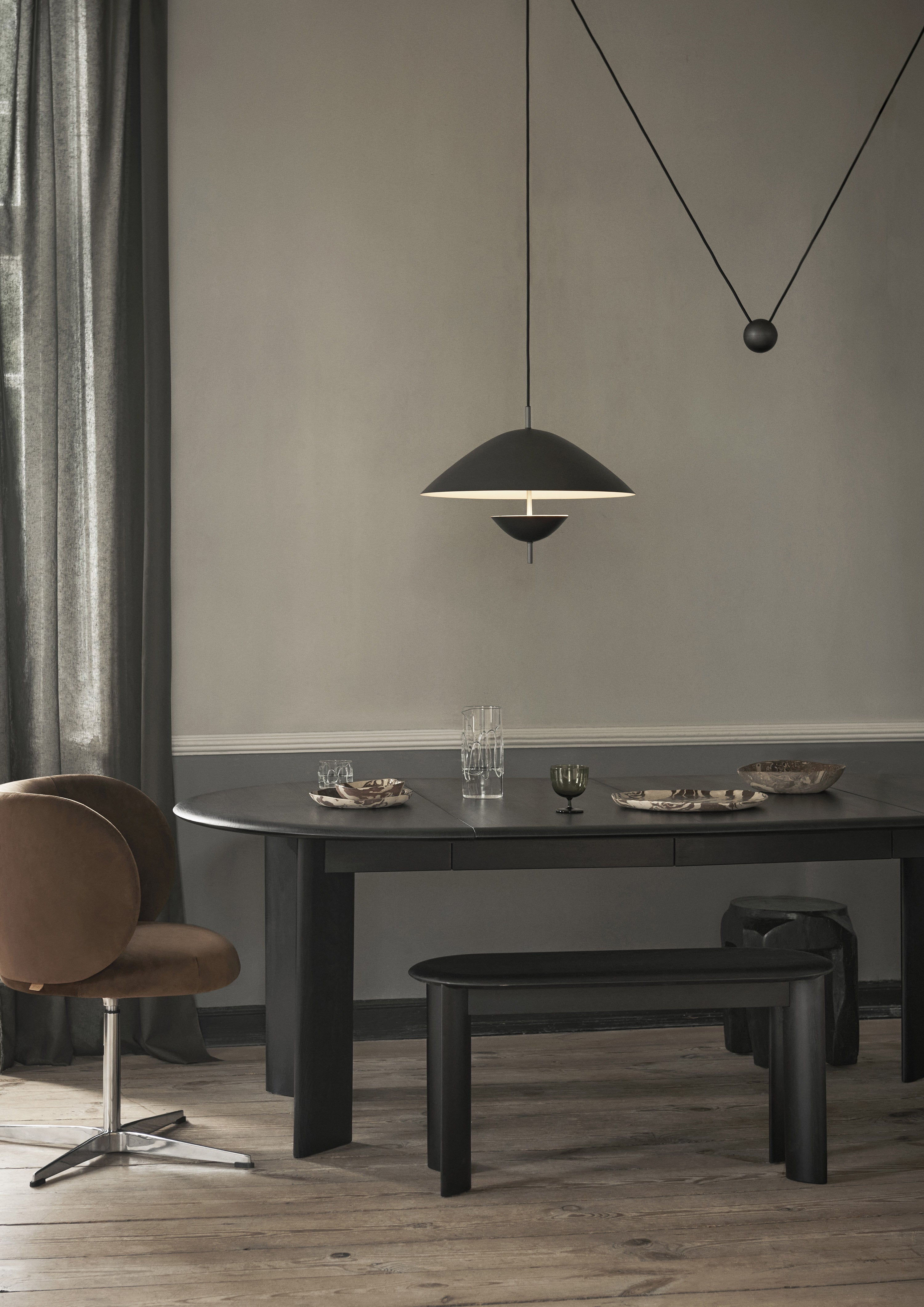 Schwarze Eishängerlampe