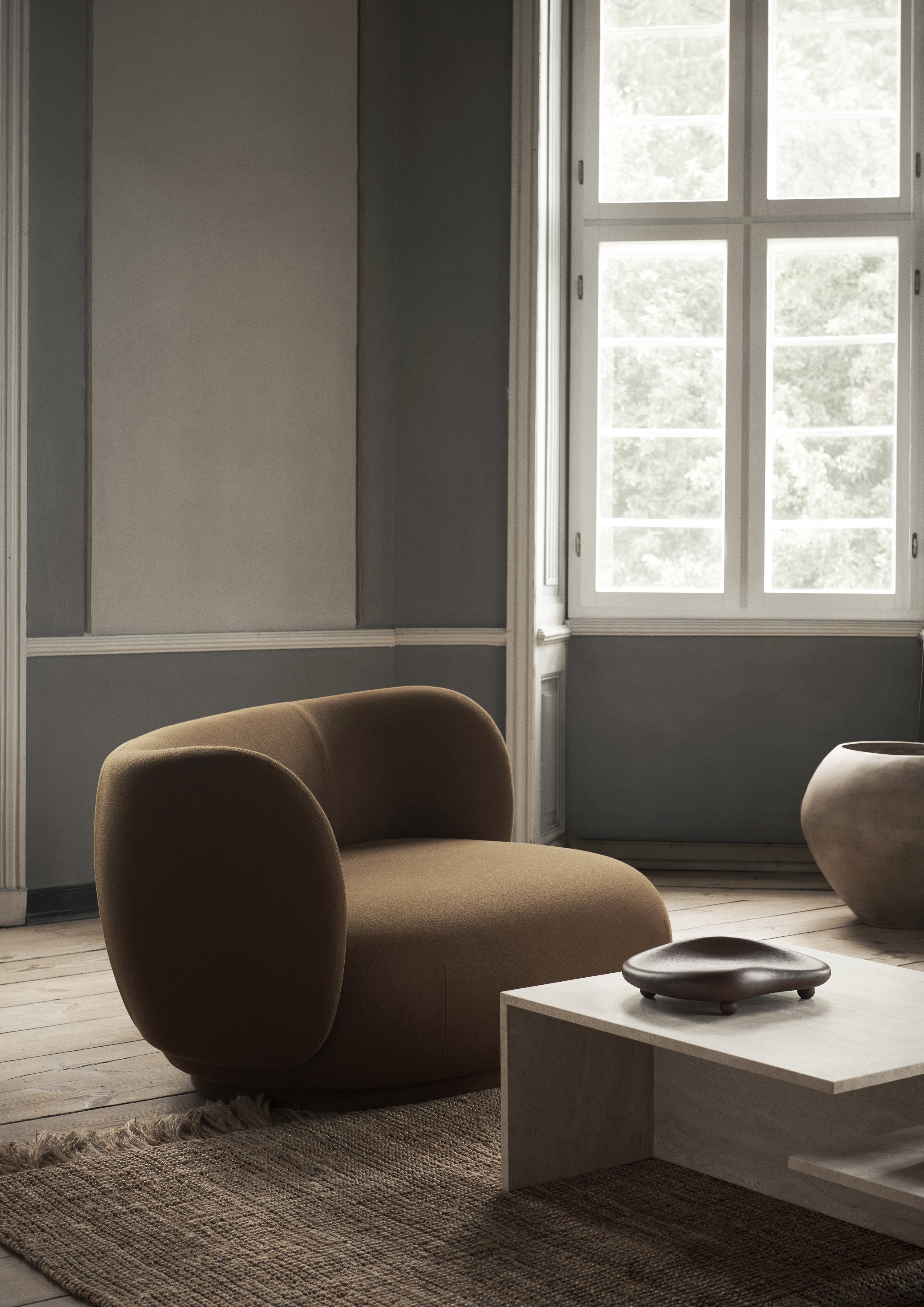 Sofa prawostronna RICO CURVE Tonus karmelowy