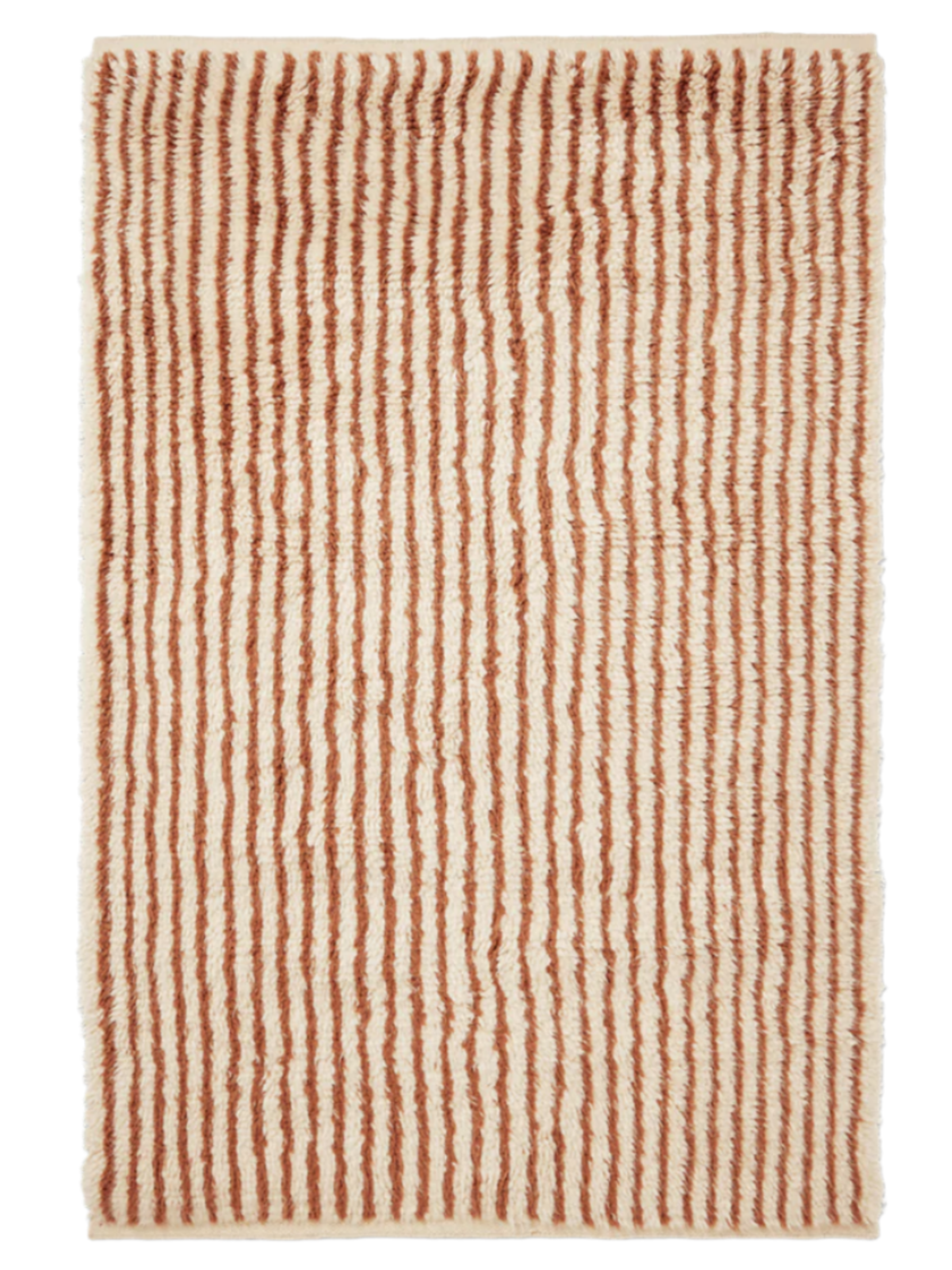 KAMI KNOTTED Teppich Rostbraun mit Beige