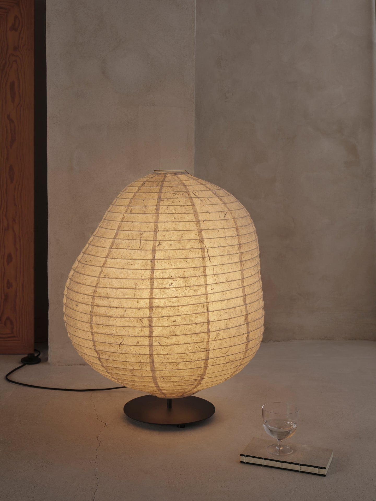Muurbis niedriger Stofflampe Papier Washi