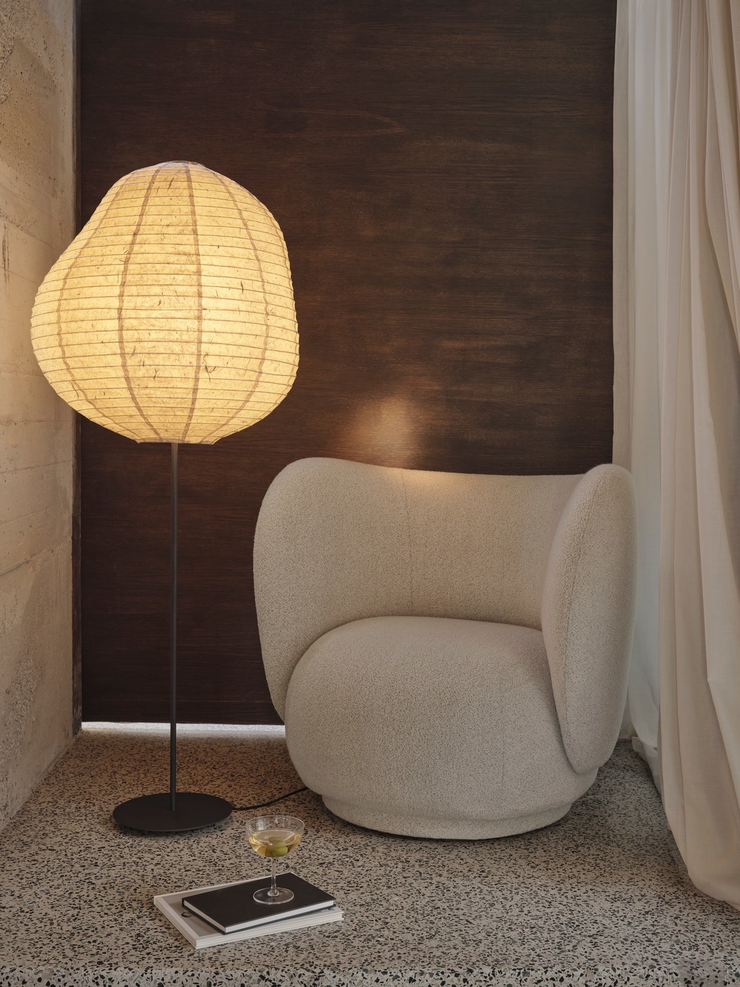 Lampa podłogowa KURBIS TALL papier Washi