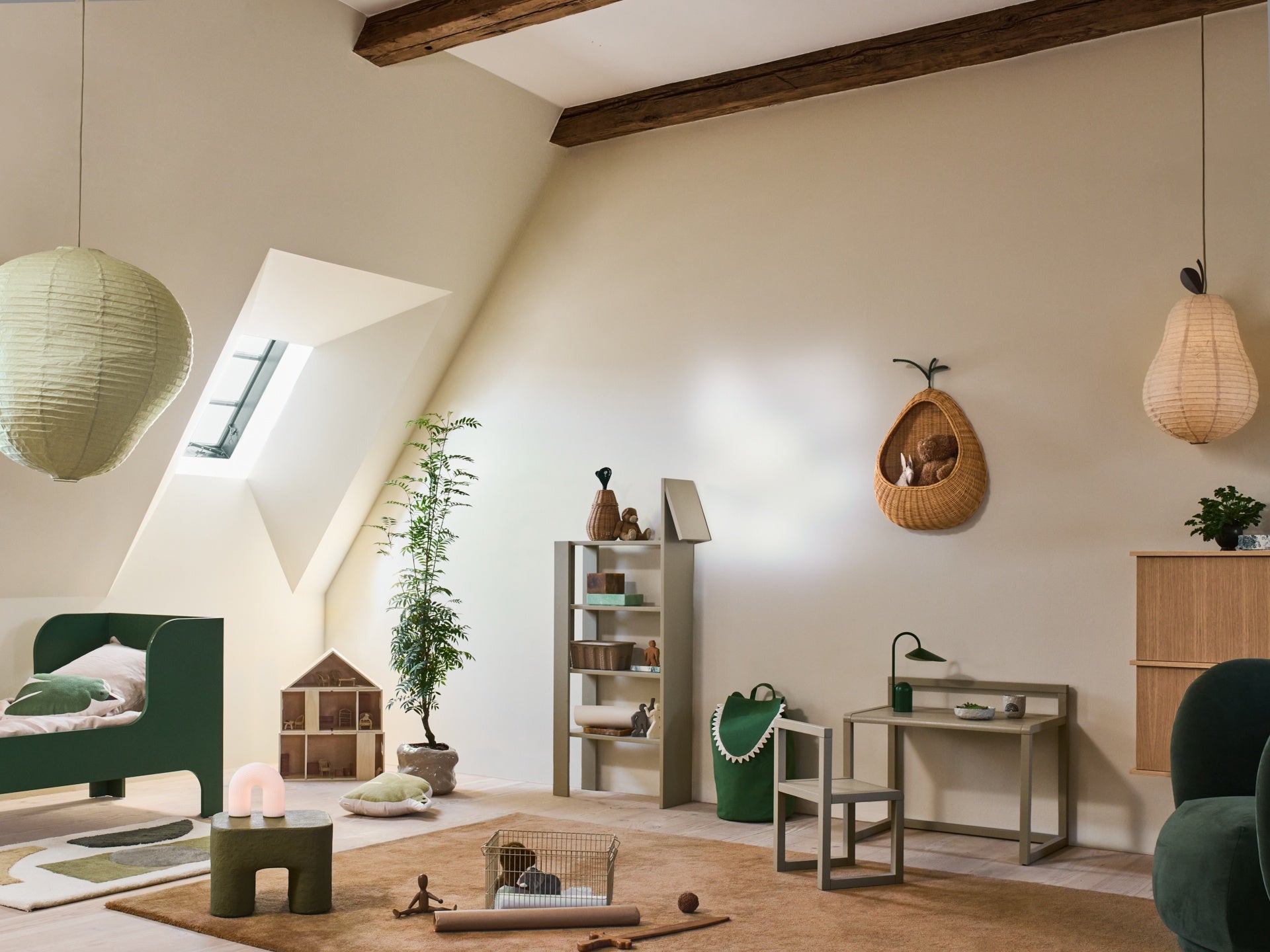 Lampa PEAR złamana biel