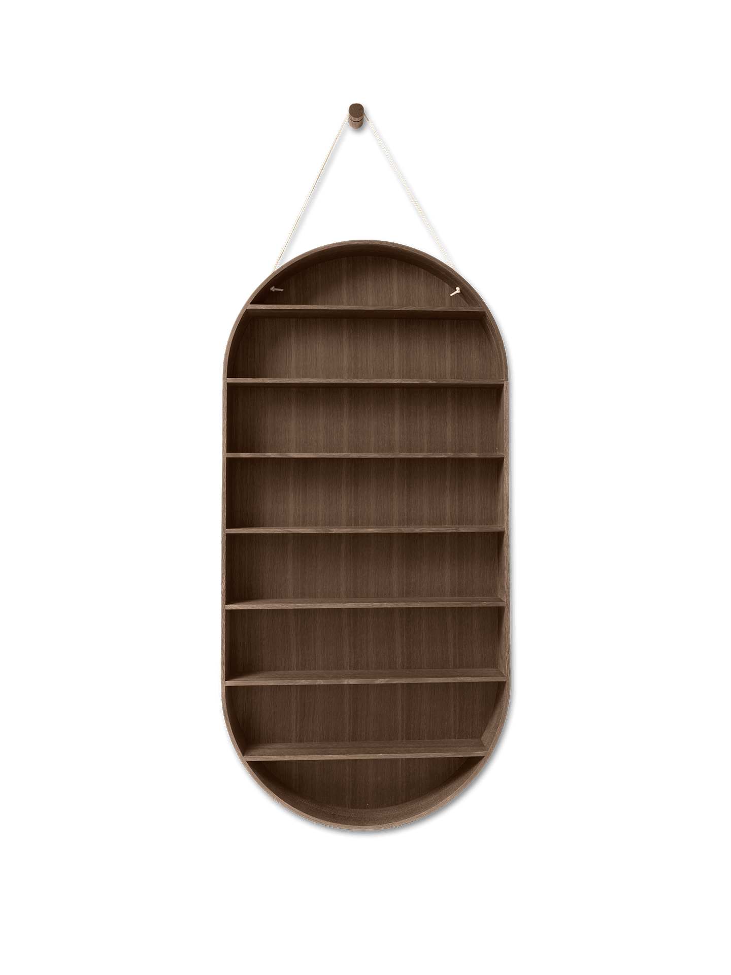Półka wisząca OVAL DORM wędzony dąb