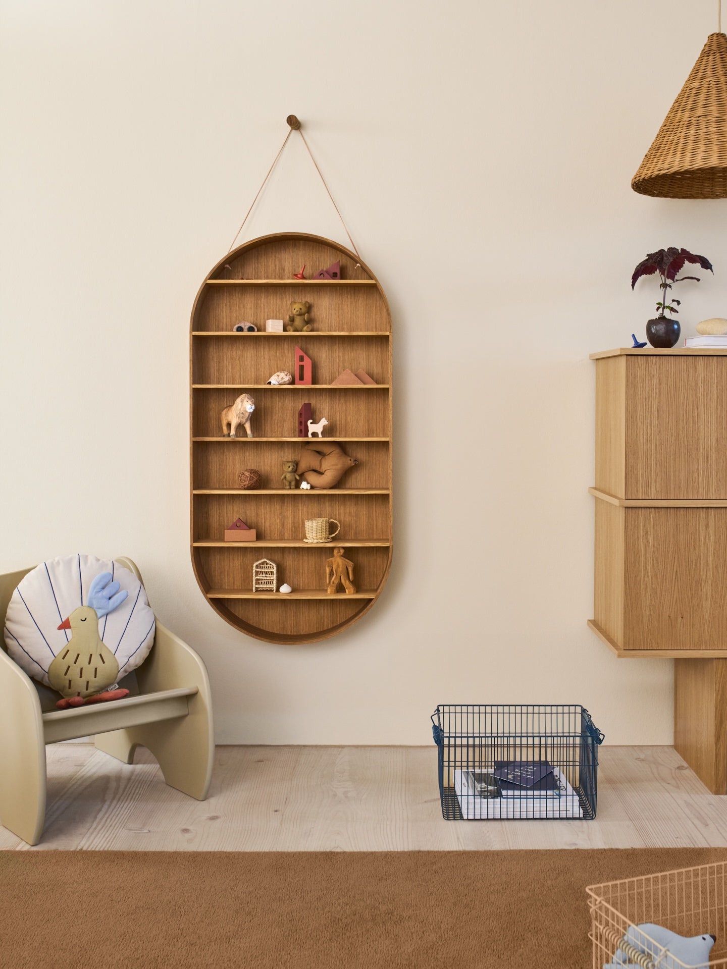 Półka wisząca OVAL DORM dąb olejowany