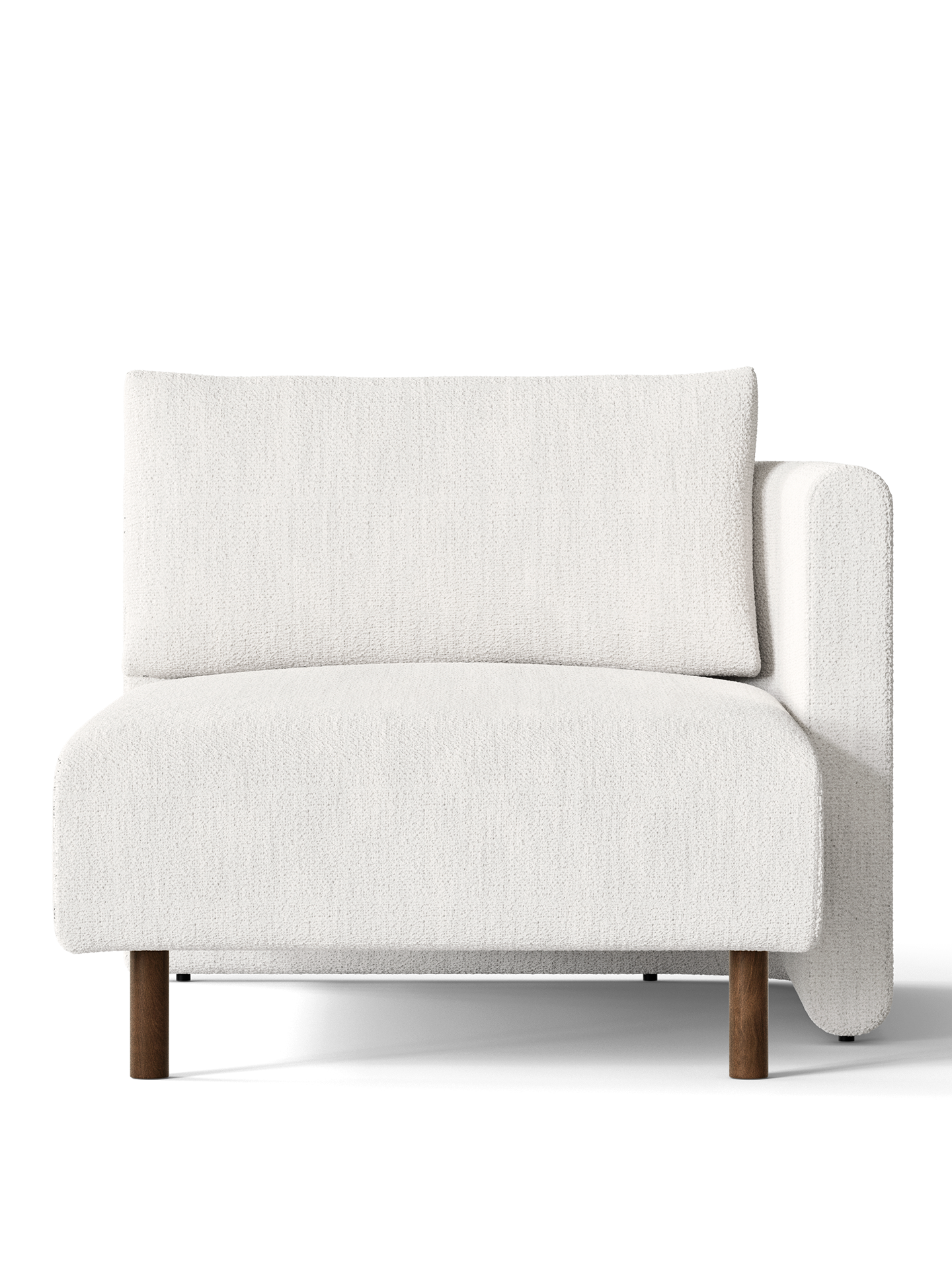 Sofa modułowa DASE - szezlong prawostronny Bouclé złamana biel