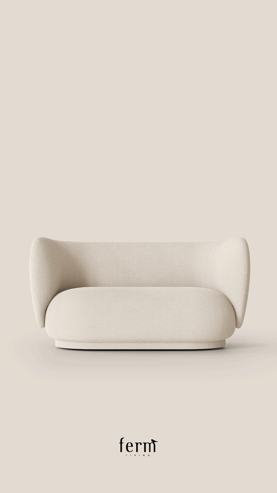 Rico bürstete 4-Sitzer-Sofa warmes Grau