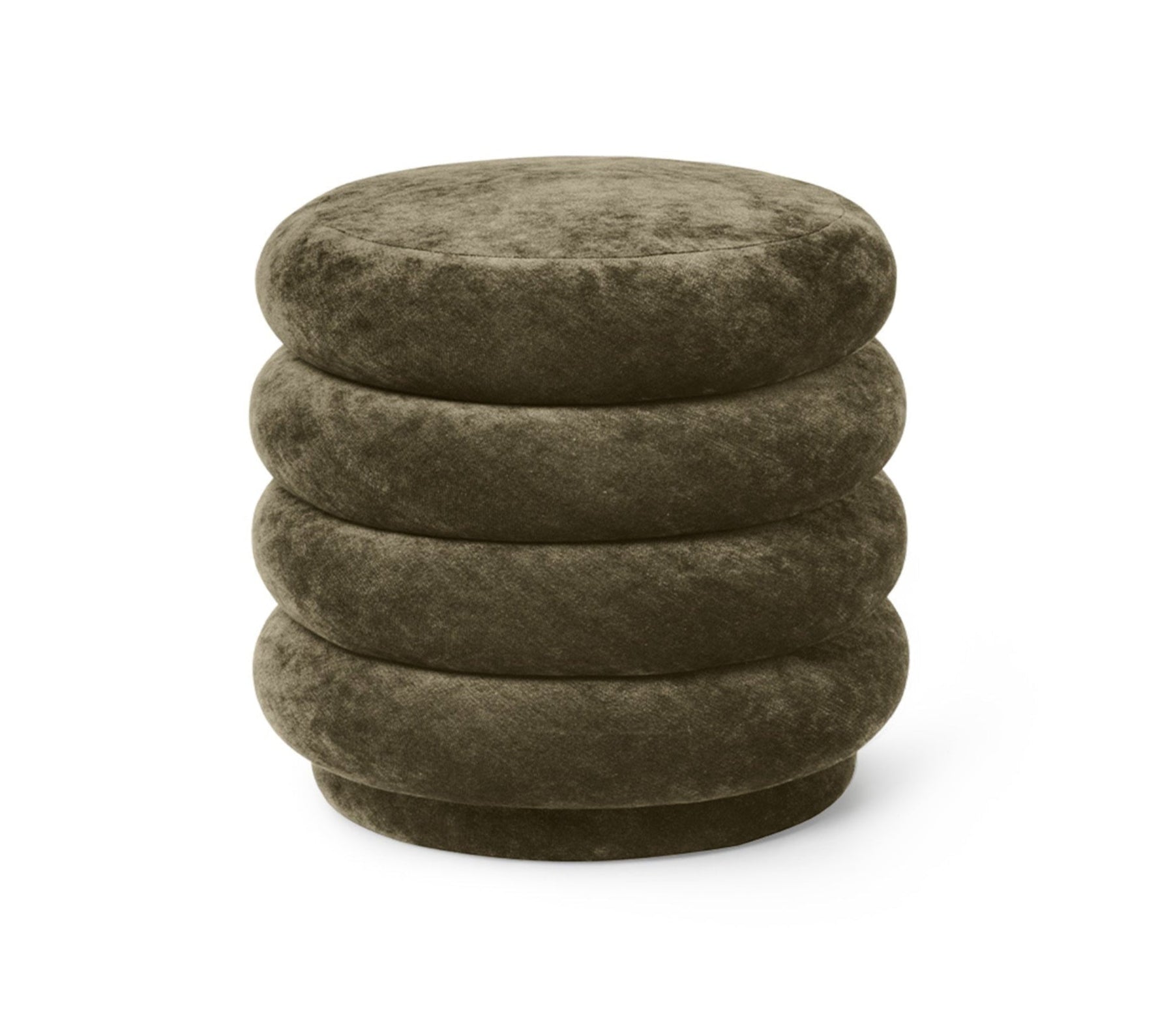 Puf ROUND FADED leśny zielony